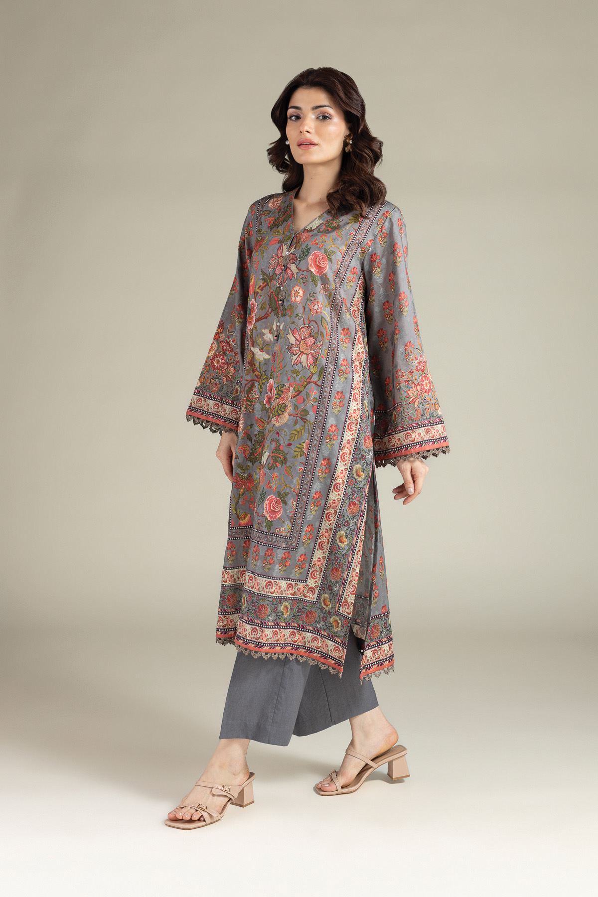 Printed Broshia Tailored 2 Piece - T-A112-26-101EE2-VG