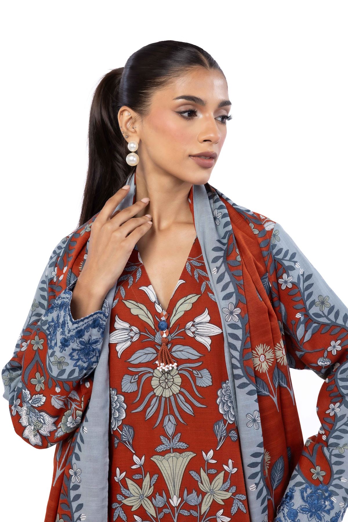 Embroidered Khaddar Tailored 3 Piece - KRN04BST-VG
