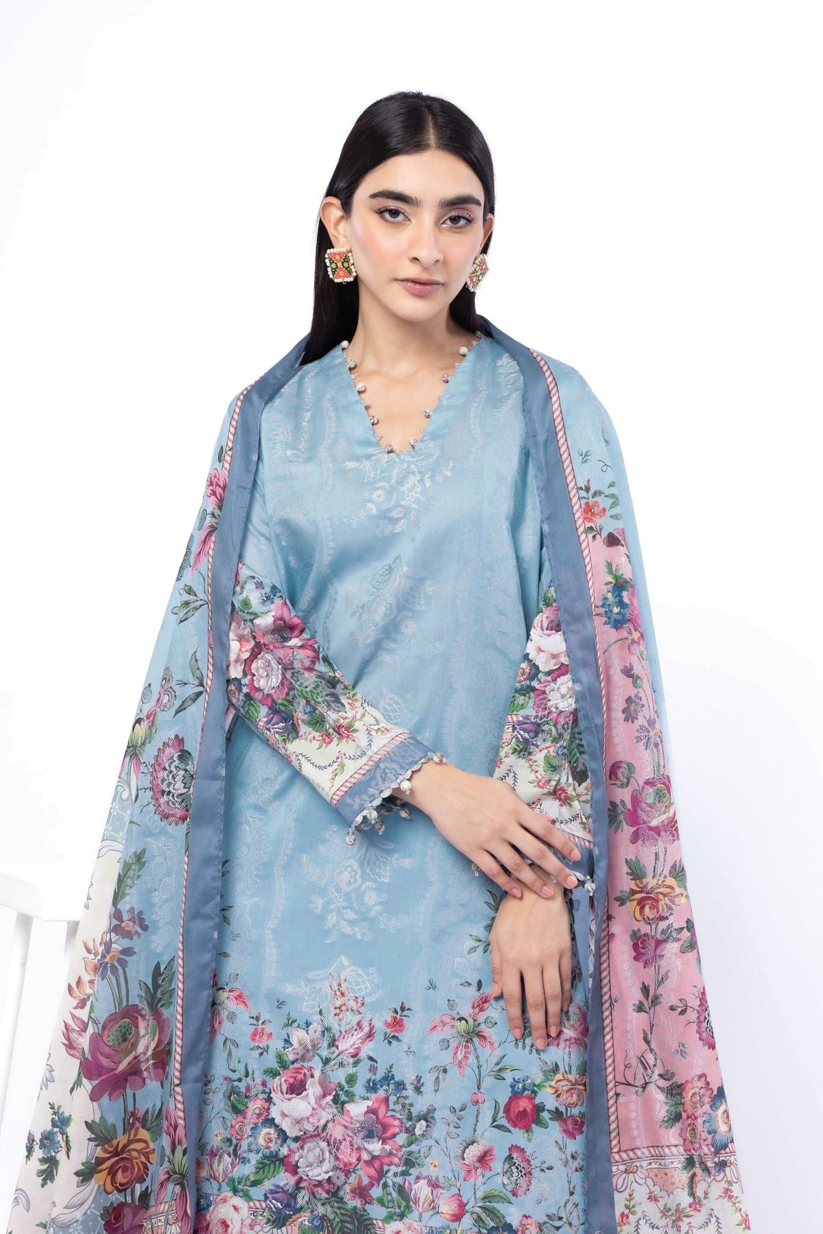 Printed Jacquard Tailored 3 Piece - T-A22-26-107FA-VG