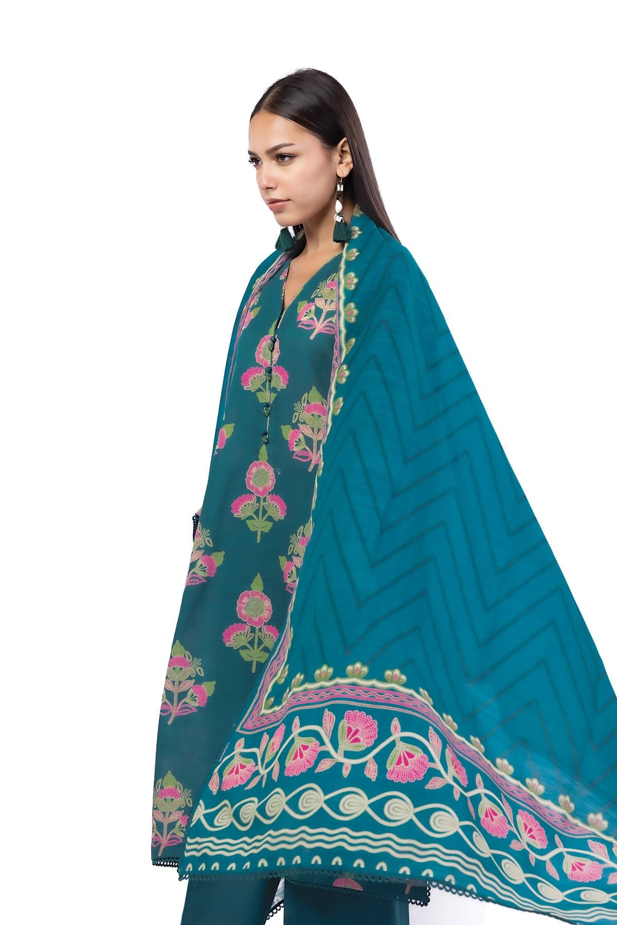Printed Khaddar Tailored 3 Piece - MT17BST-VG