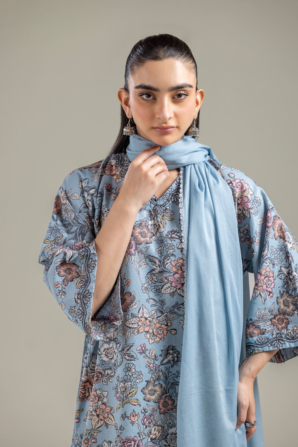 Embroidered Lawn Solid Lawn Dupatta - 1-26-121-C-C-VG