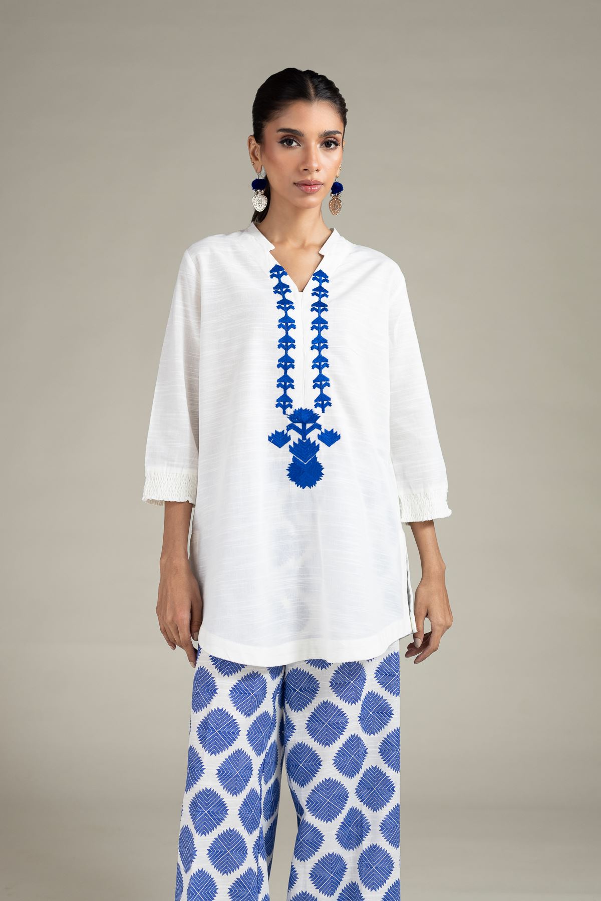 Embroidered Khaddar Kurta - OTD4-EX22-10TA-VG