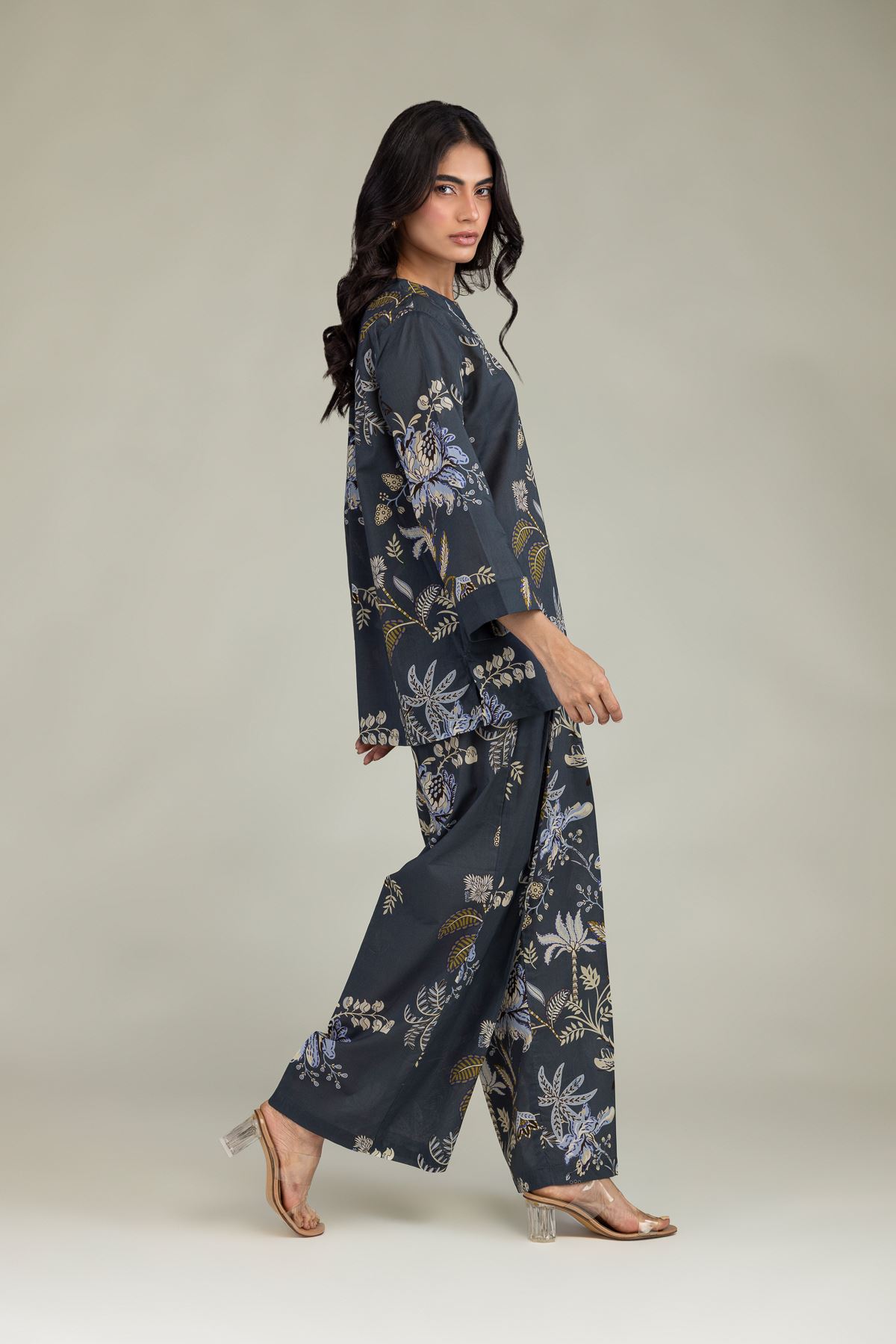 Printed Cambric Floral Cambric Tunic - 1-26-102-A-F-VG