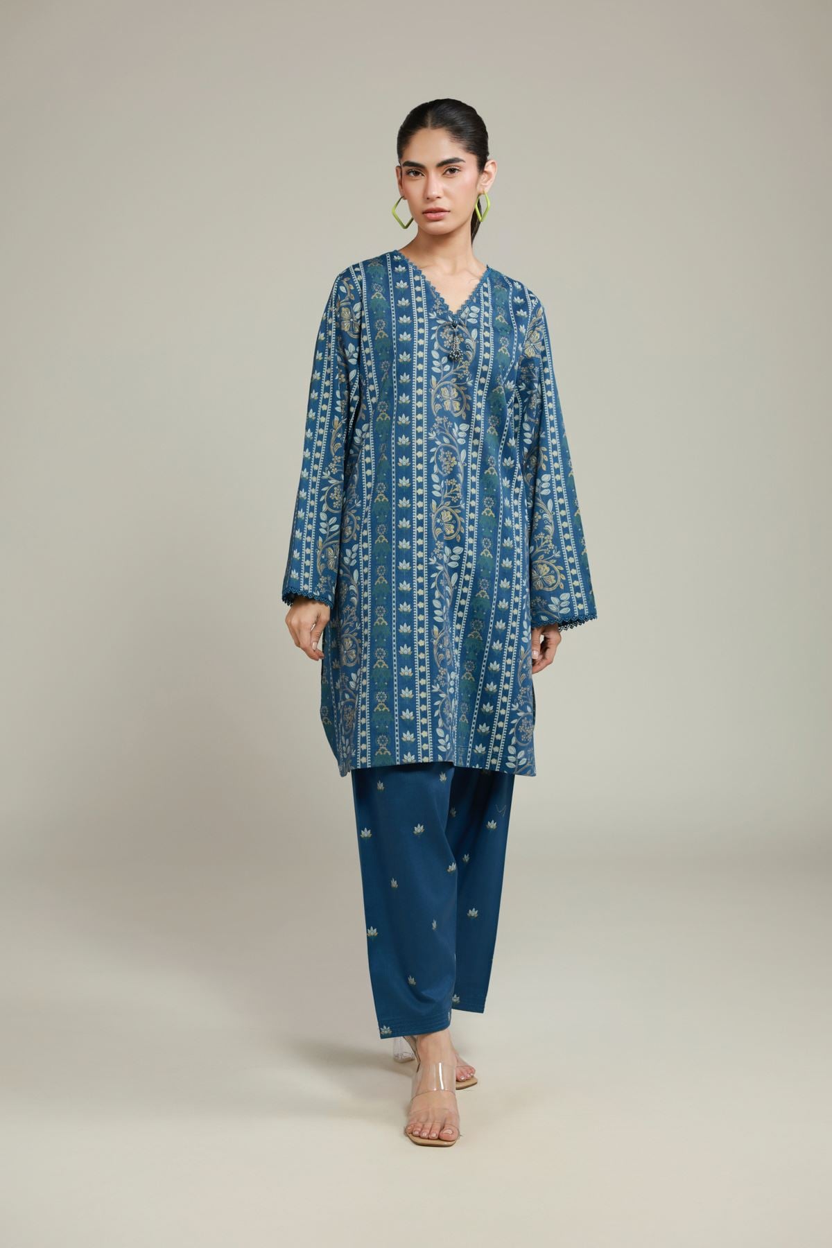Printed Lawn Fabrics 2 Piece | Top and Bottom - A22-26-117FC1-VG