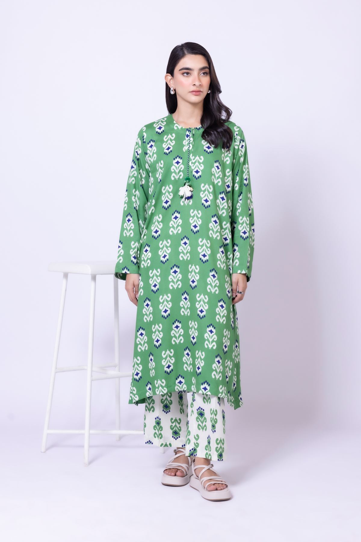 Printed Viscose Silk Kurta - 25-10-11E8-11TB-VG