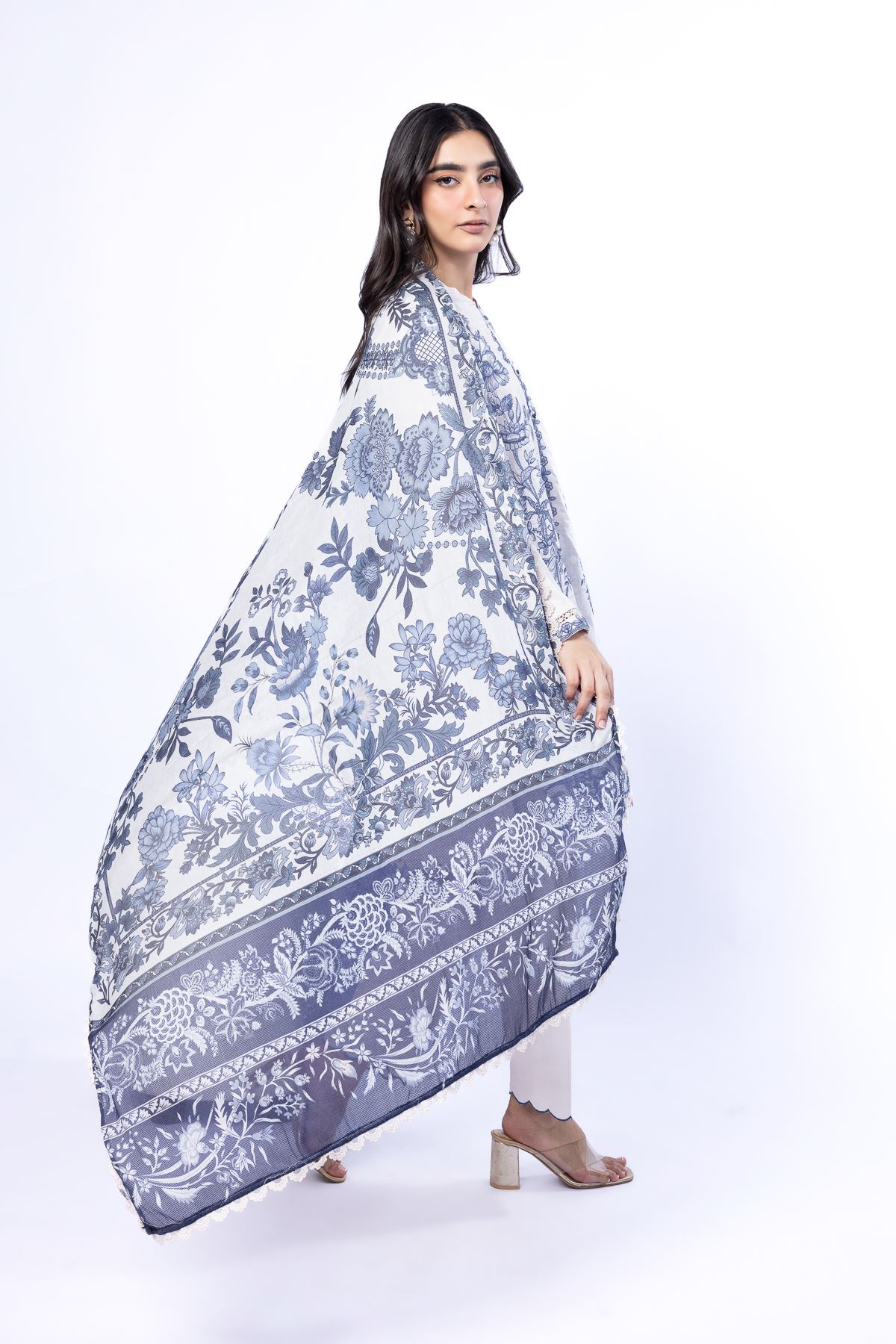 Embroidered Broshia Tailored 3 Piece - T-A22-26-107FA-VG