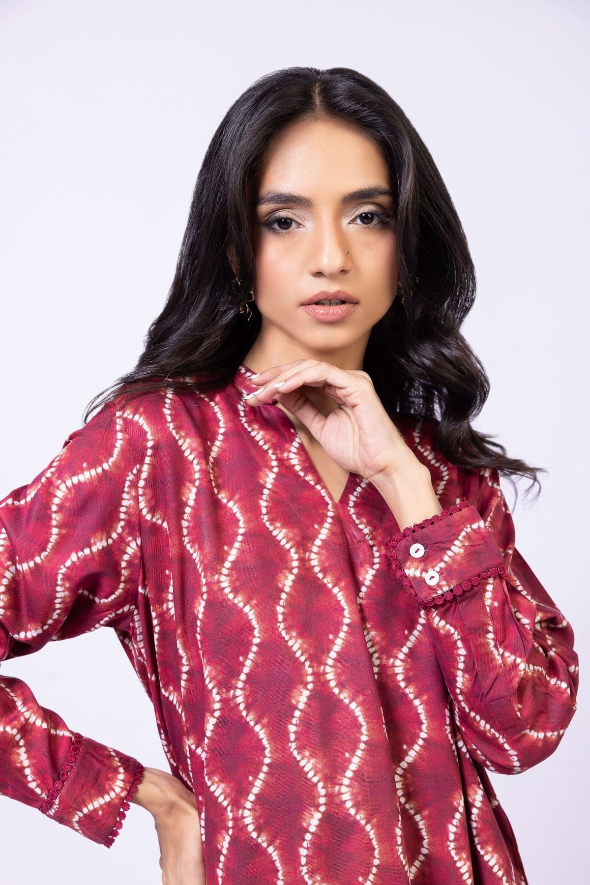 Printed Marina Kurta - 25-09-10E5-08TB-VG