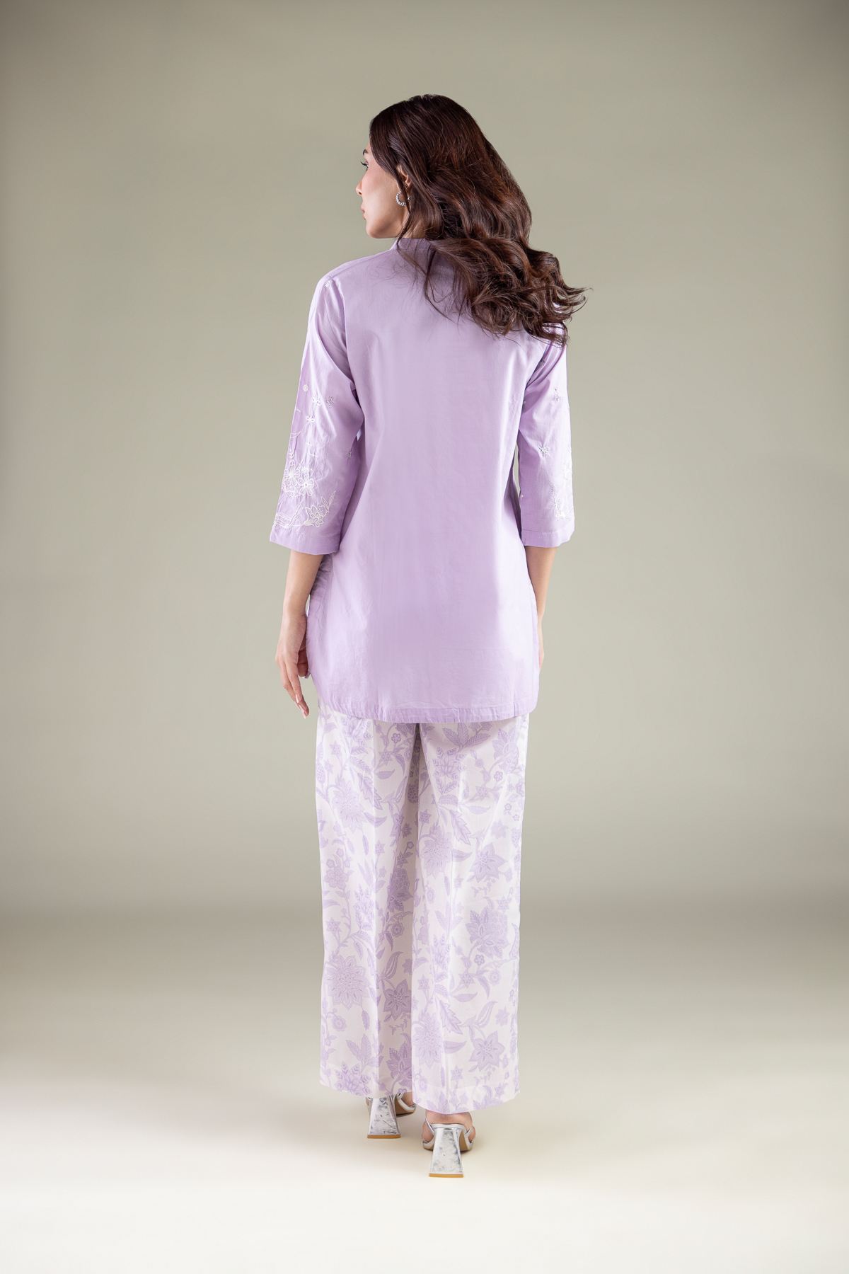 Embroidered Cambric Kurta - 1-26-113-A-G-VG