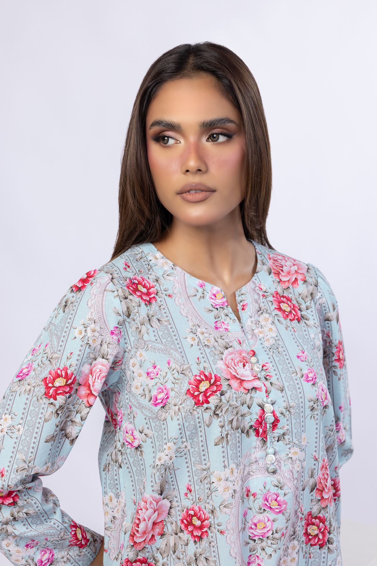 Printed Cotton Dobby Kurta - 25-10-11E6-08TA-VG