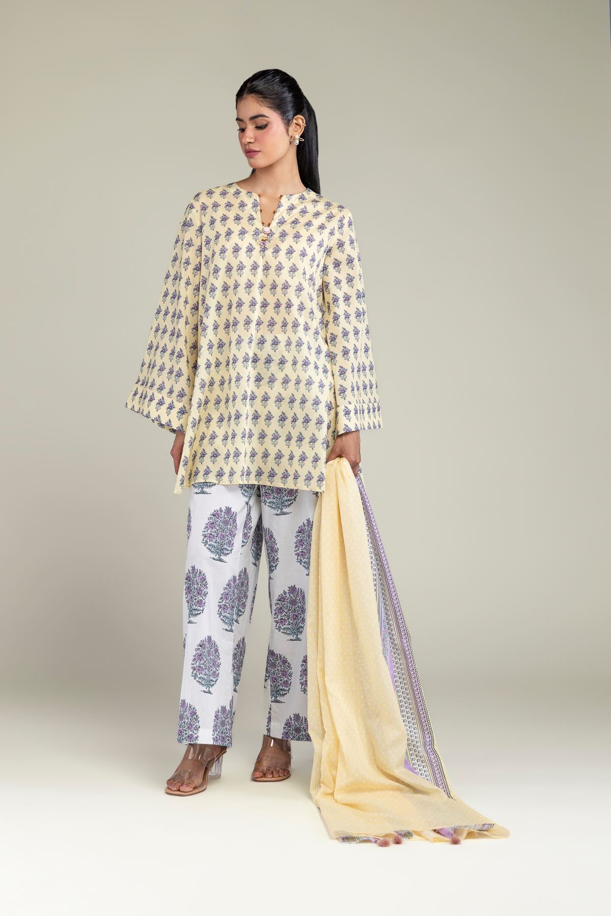 Printed Lawn Fabrics 3 Piece - A22-26-201FC1-VG