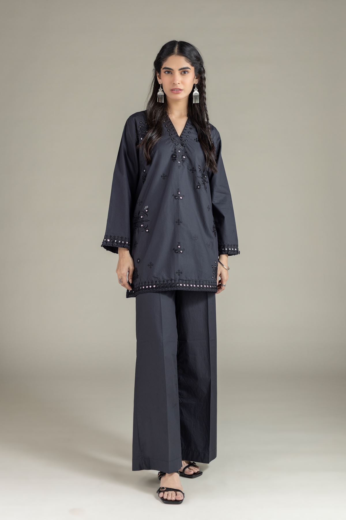 Dyed Raw Silk Pants - 25-10-12E1-10TA-VG