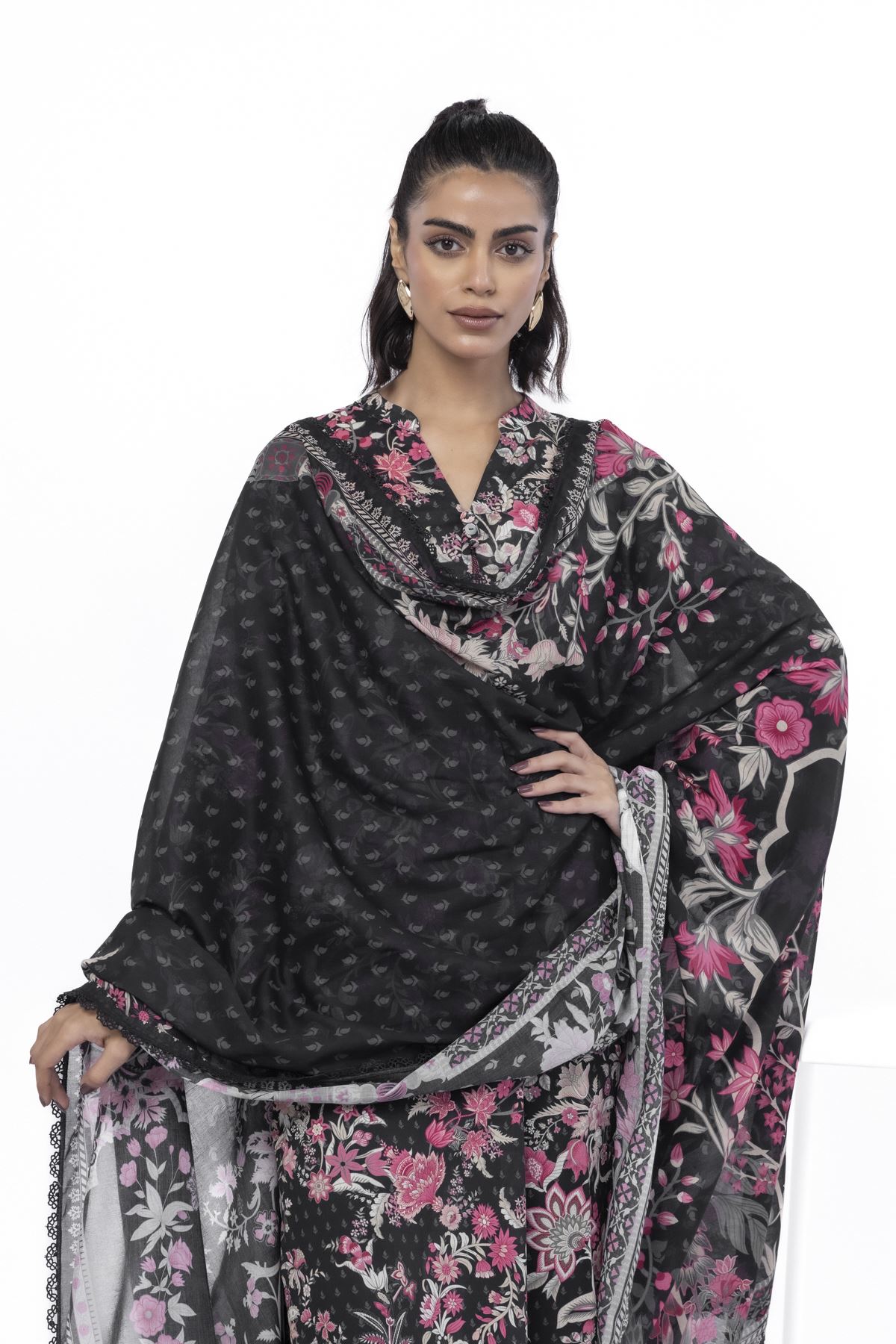 Printed Lawn Fabrics 3 Piece - CA02A-VG