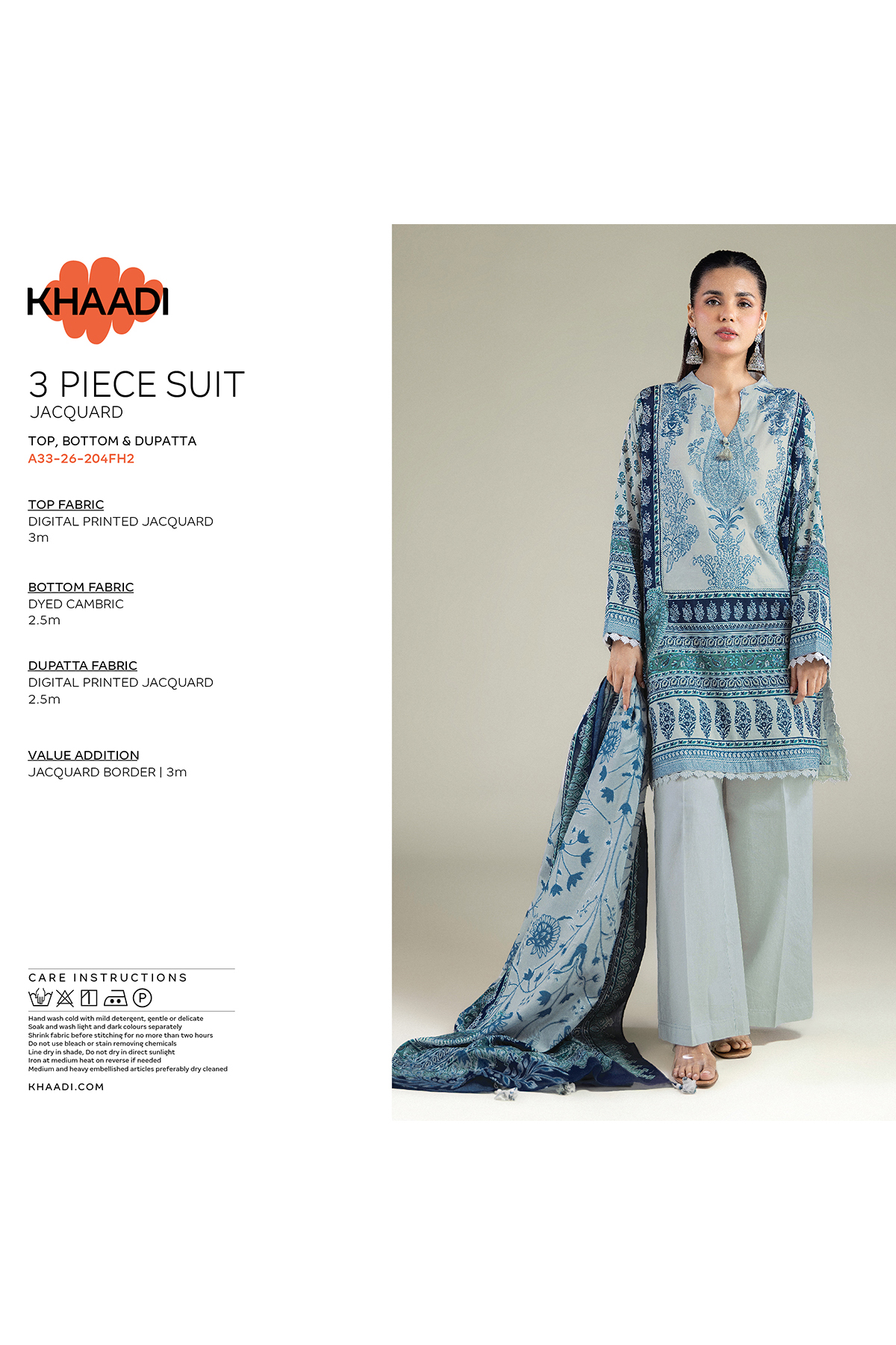 Printed Jacquard Fabrics 3 Piece - T-A33-26-207FD1-VG