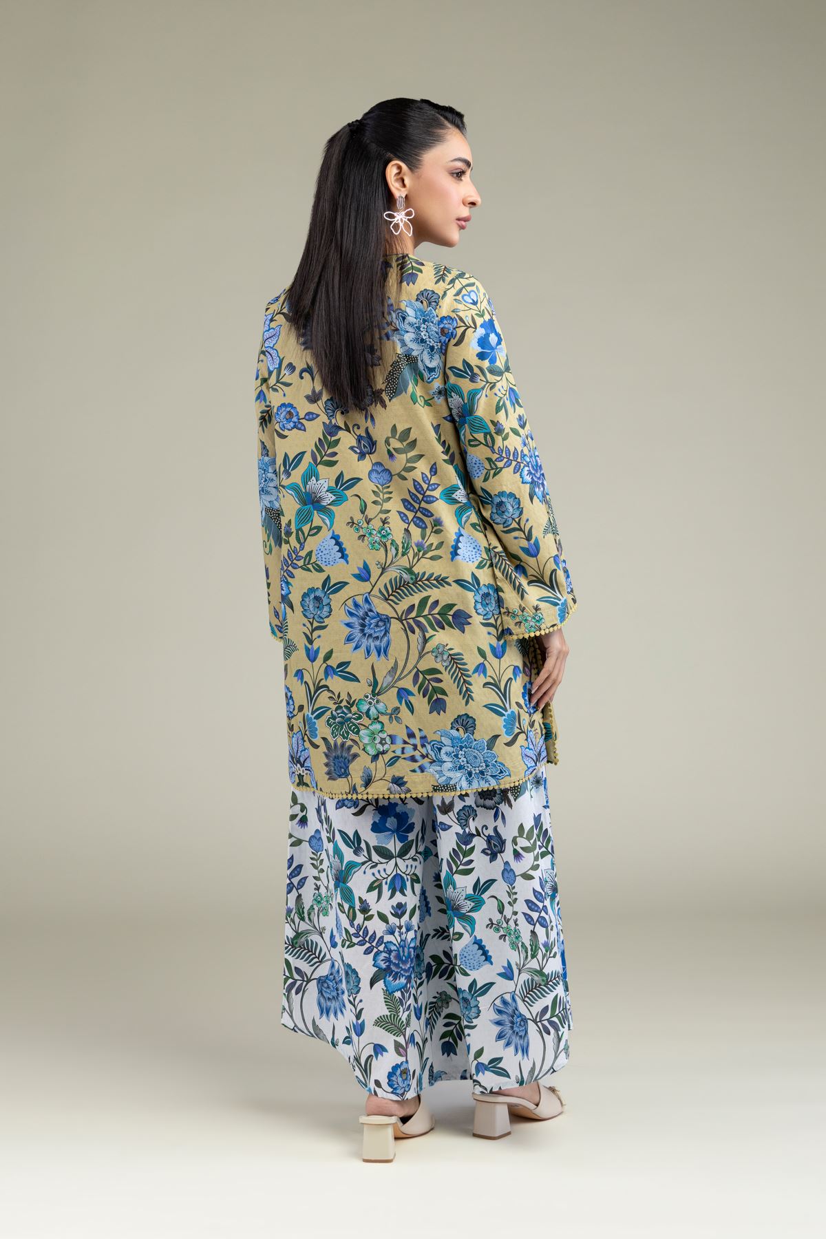 Printed Cotton Dobby Floral Cotton Kurta - 1-26-219-A-D1-VG