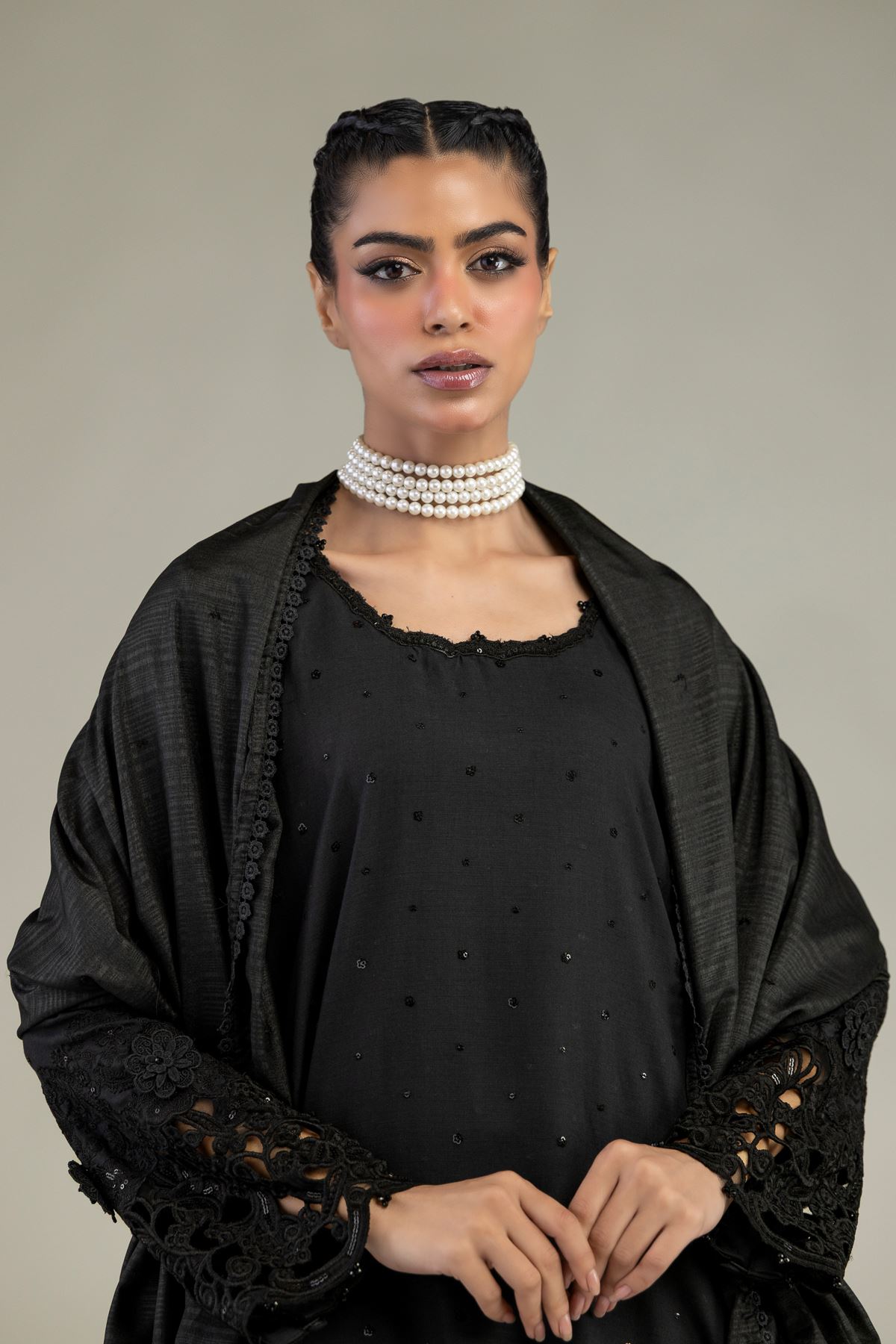 Raw Silk 3-Piece Co-ord Set - T-A33-26-210FF2-VG