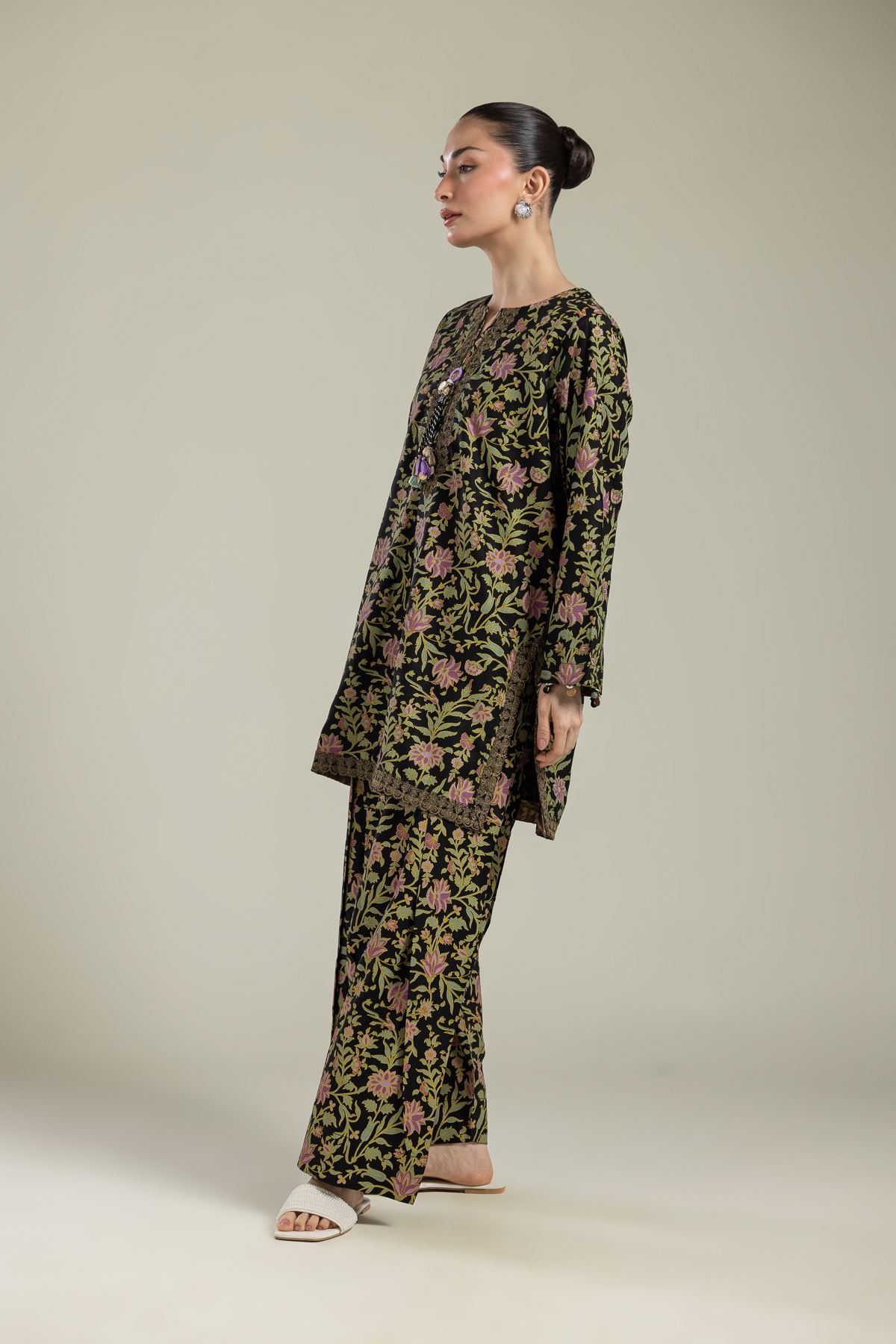 Raw Silk 2-Piece Co-ord Set - 1-26-134-A-G-VG