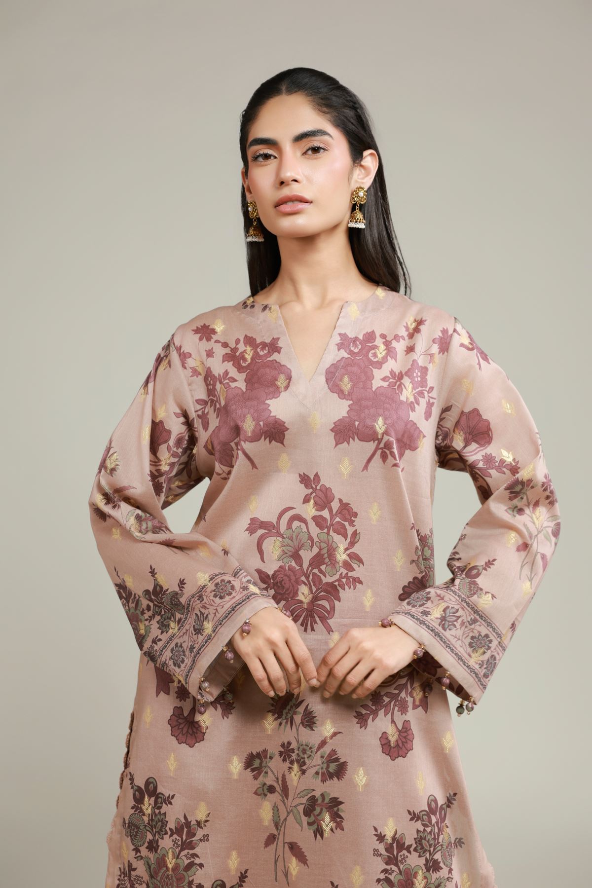 Printed Jacquard Tailored 2-Piece Set - T-A113-26-111EE1-VG