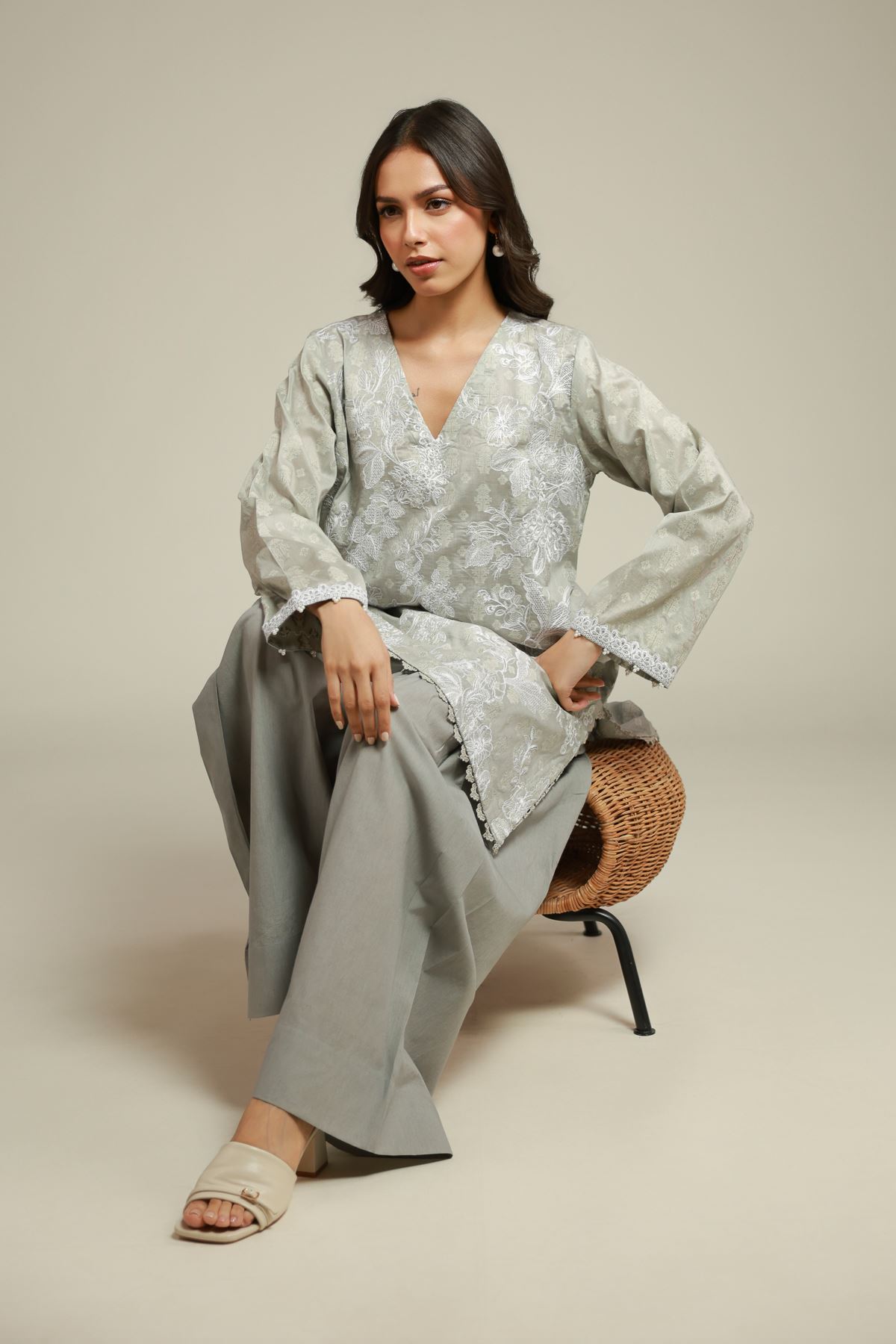 Embroidered Broshia Fabrics 2 Piece - A112-26-117EA2-VG