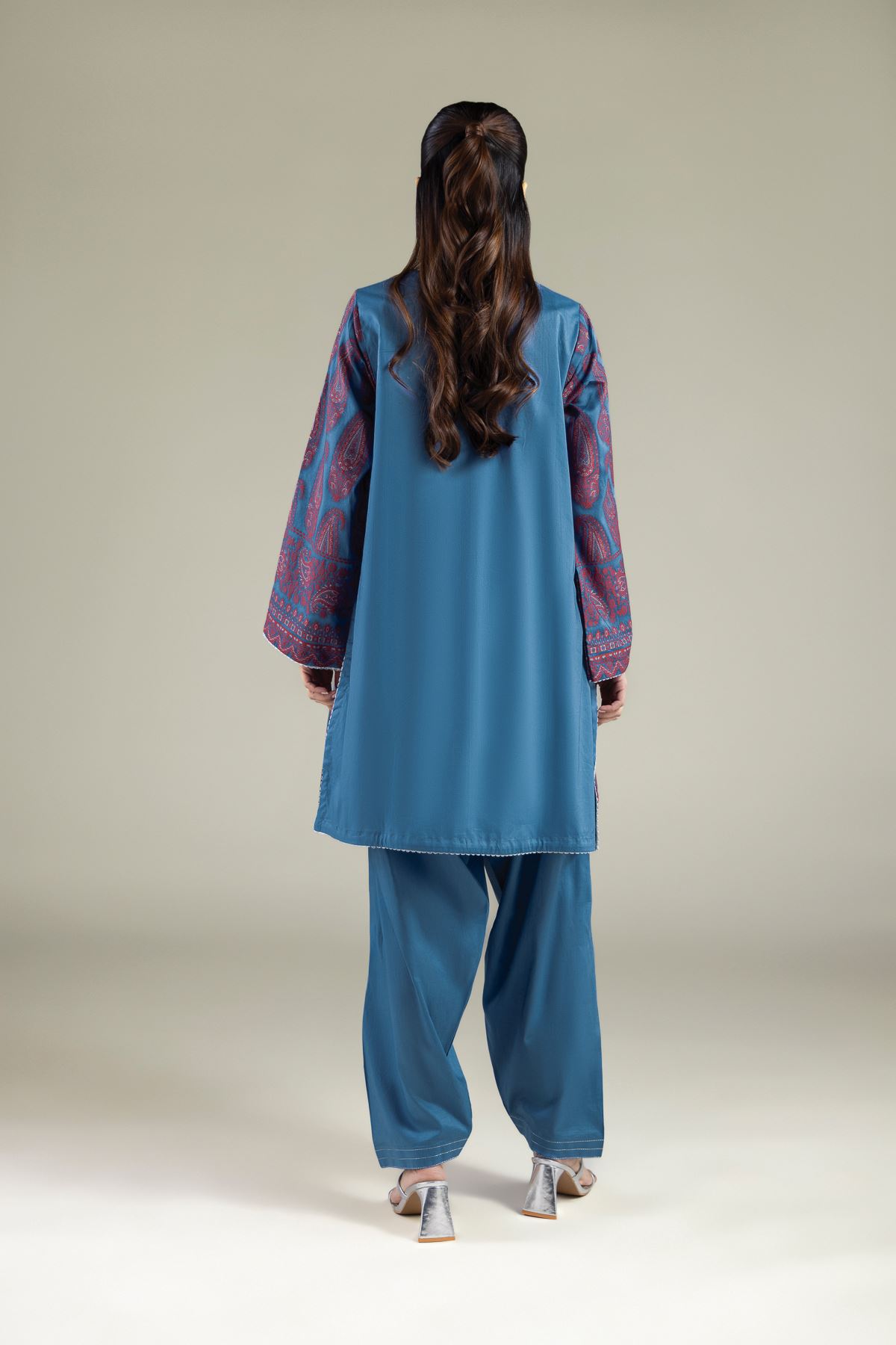 Dyed Jacquard Paisley Tailored Set - 26-02-1E13-02TA-VG