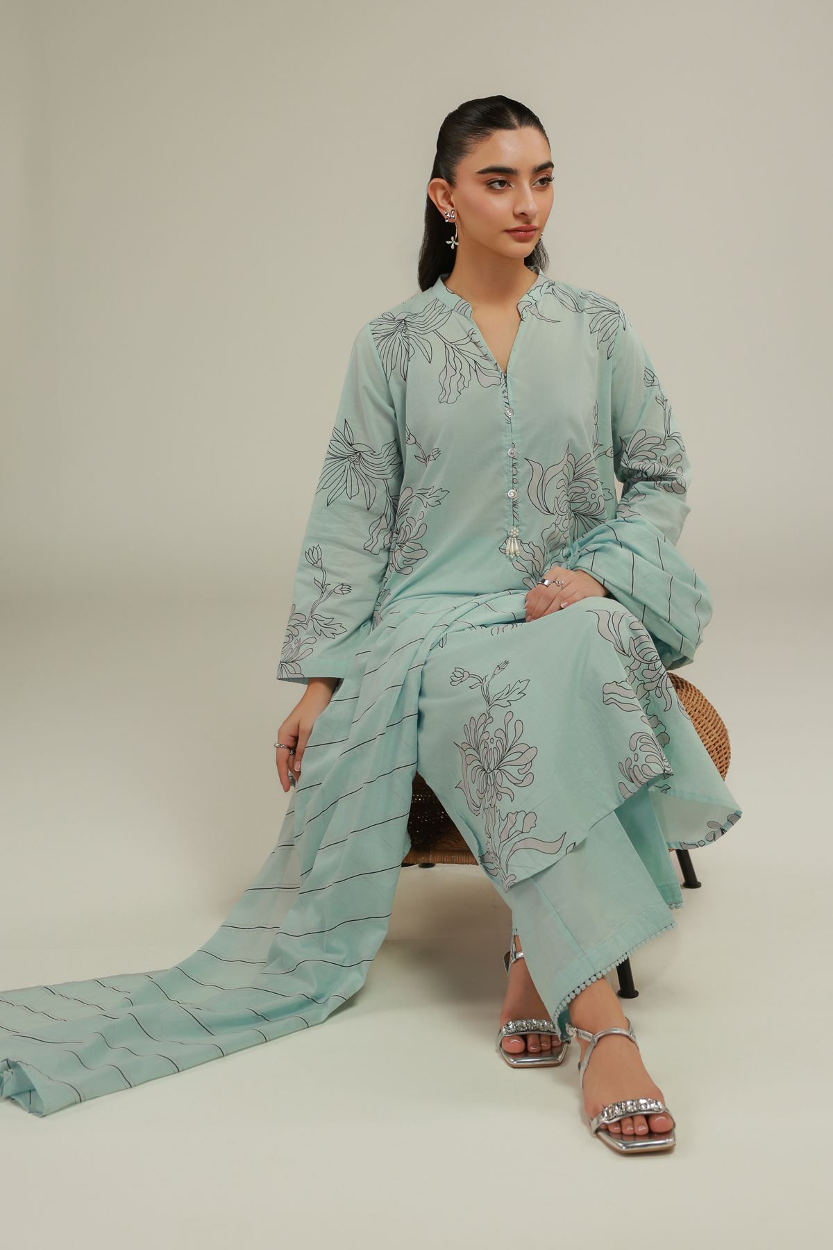 Lawn Mint Lawn Dupatta - 1-26-119-A-D-VG