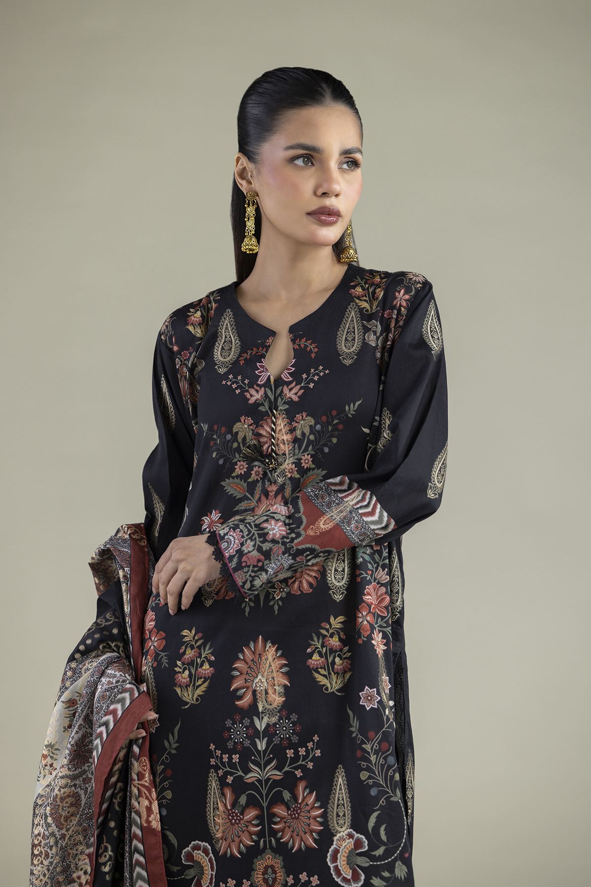 Printed Jacquard Fabrics 3 Piece - A22-26-214FH1-VG
