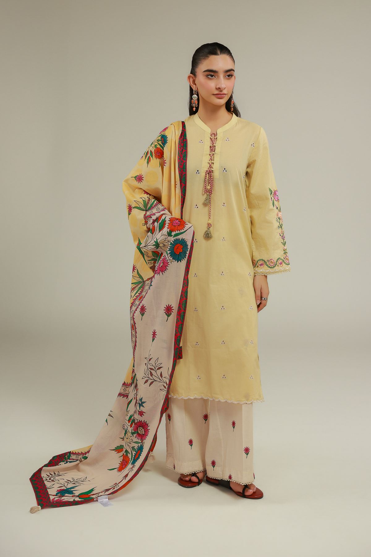 Embroidered Lawn Dupatta - 1-26-102-A-F-VG