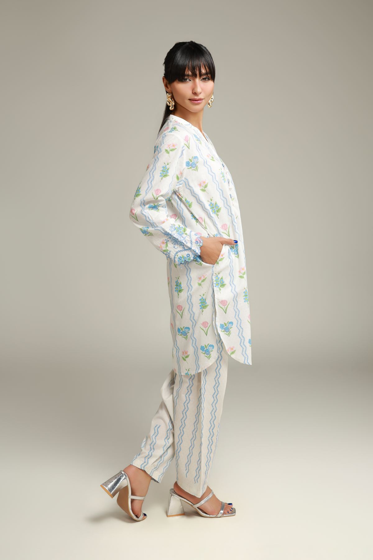 Embroidered Cotton Dobby Embroidered Cotton Shalwar - 1-26-228-A-J2-VG