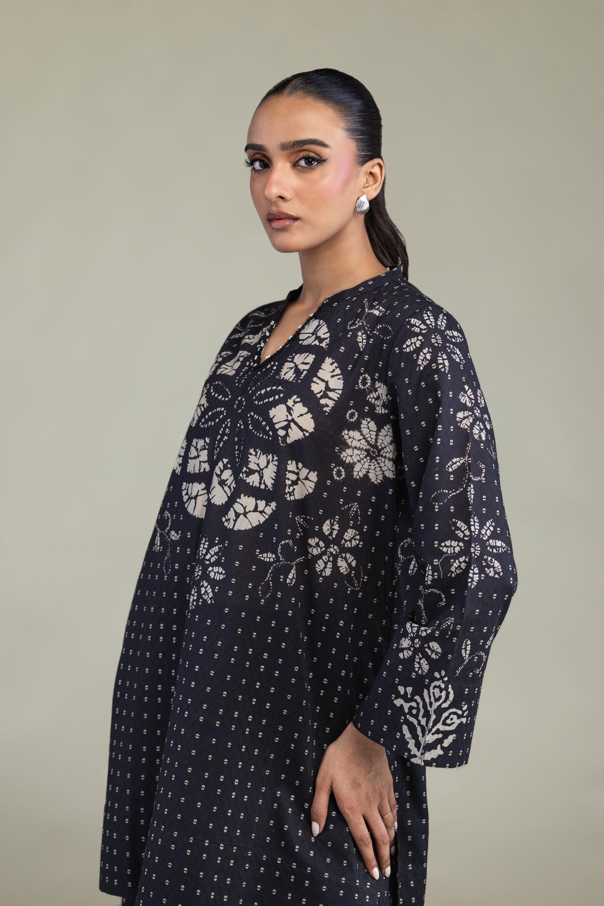 Printed Cotton Dobby Cotton Dobby Kurta - 1-26-301-B-F1-VG