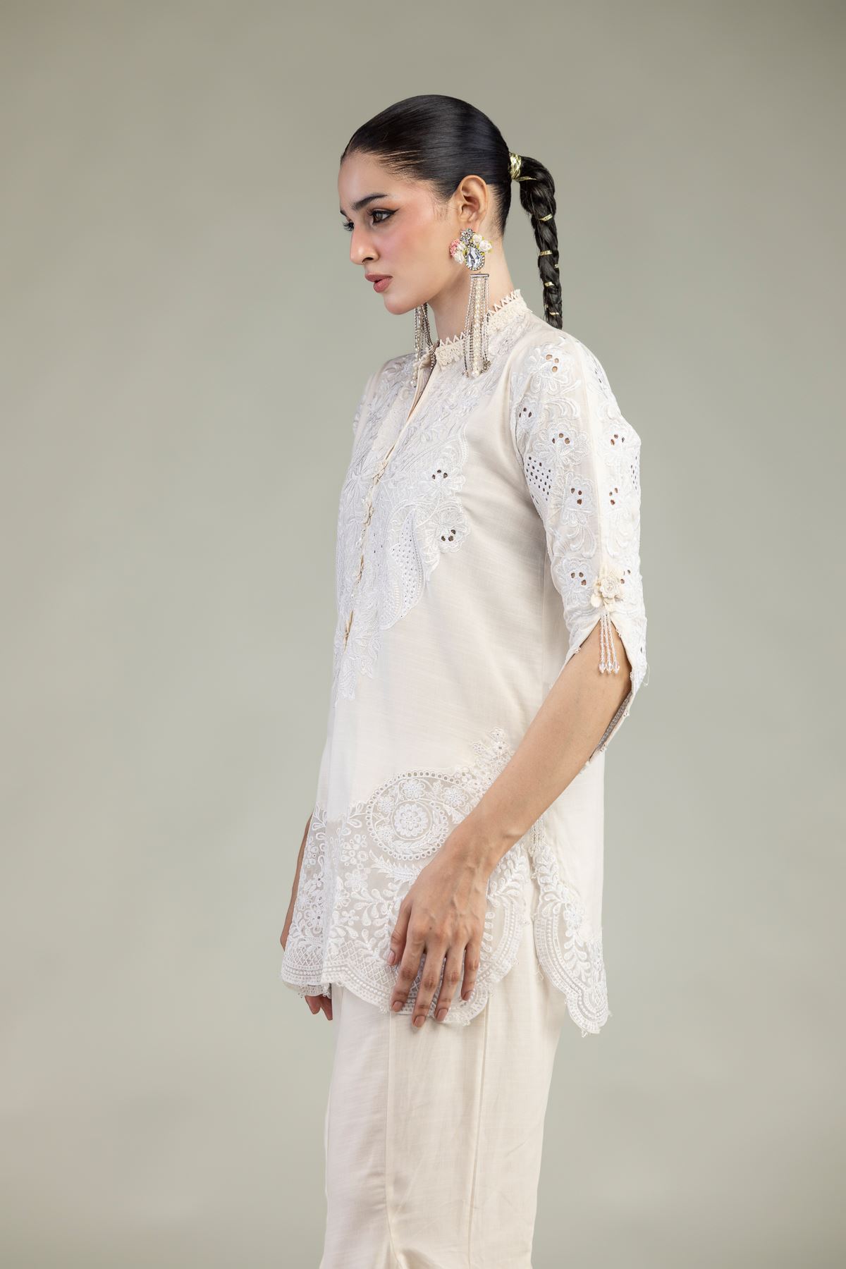 Raw Silk 2-Piece Co-ord Set - T-A11-26-118FI2-VG