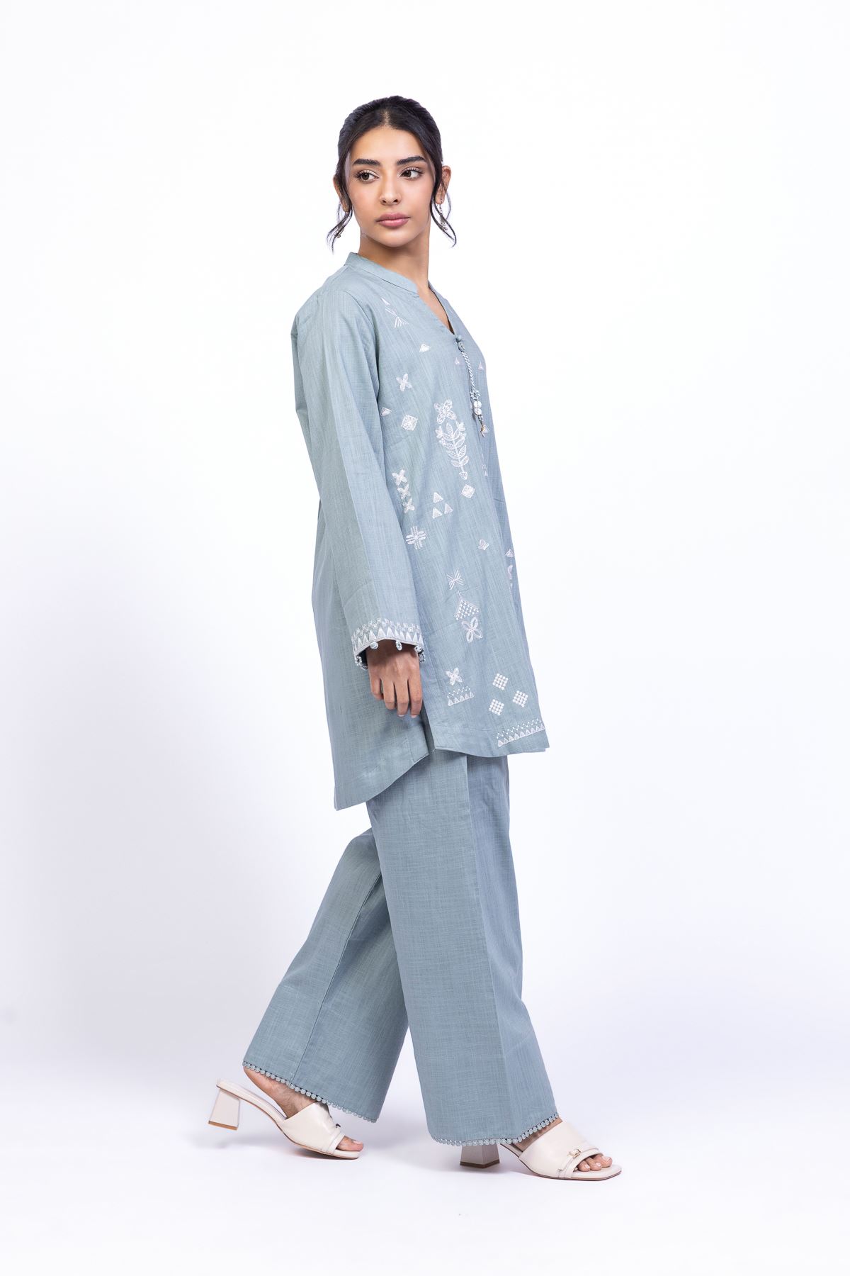 Dyed Heavy Textured Cotton Shalwar - 25-08-8E7-04TA-VG