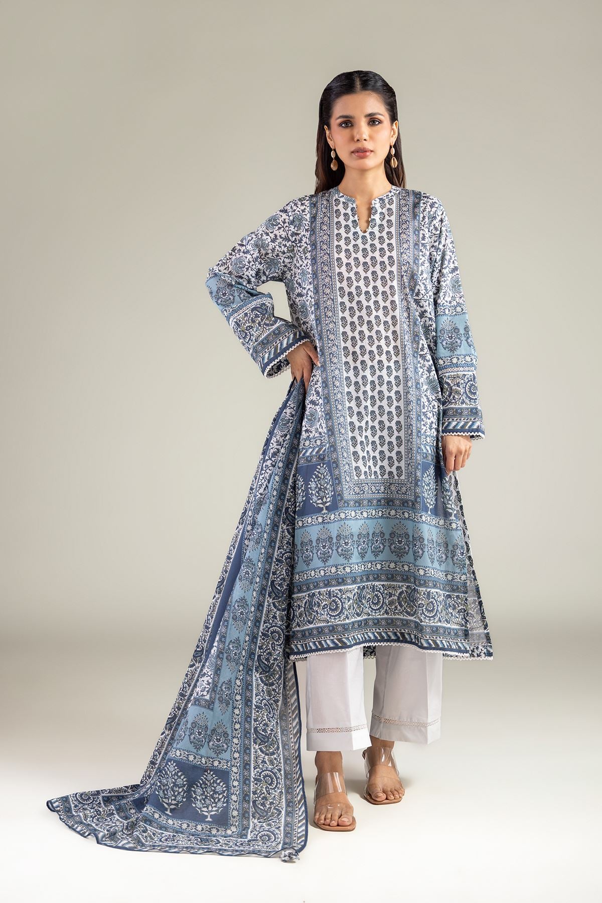 Printed Lawn Fabrics 3 Piece - CA02A-VG