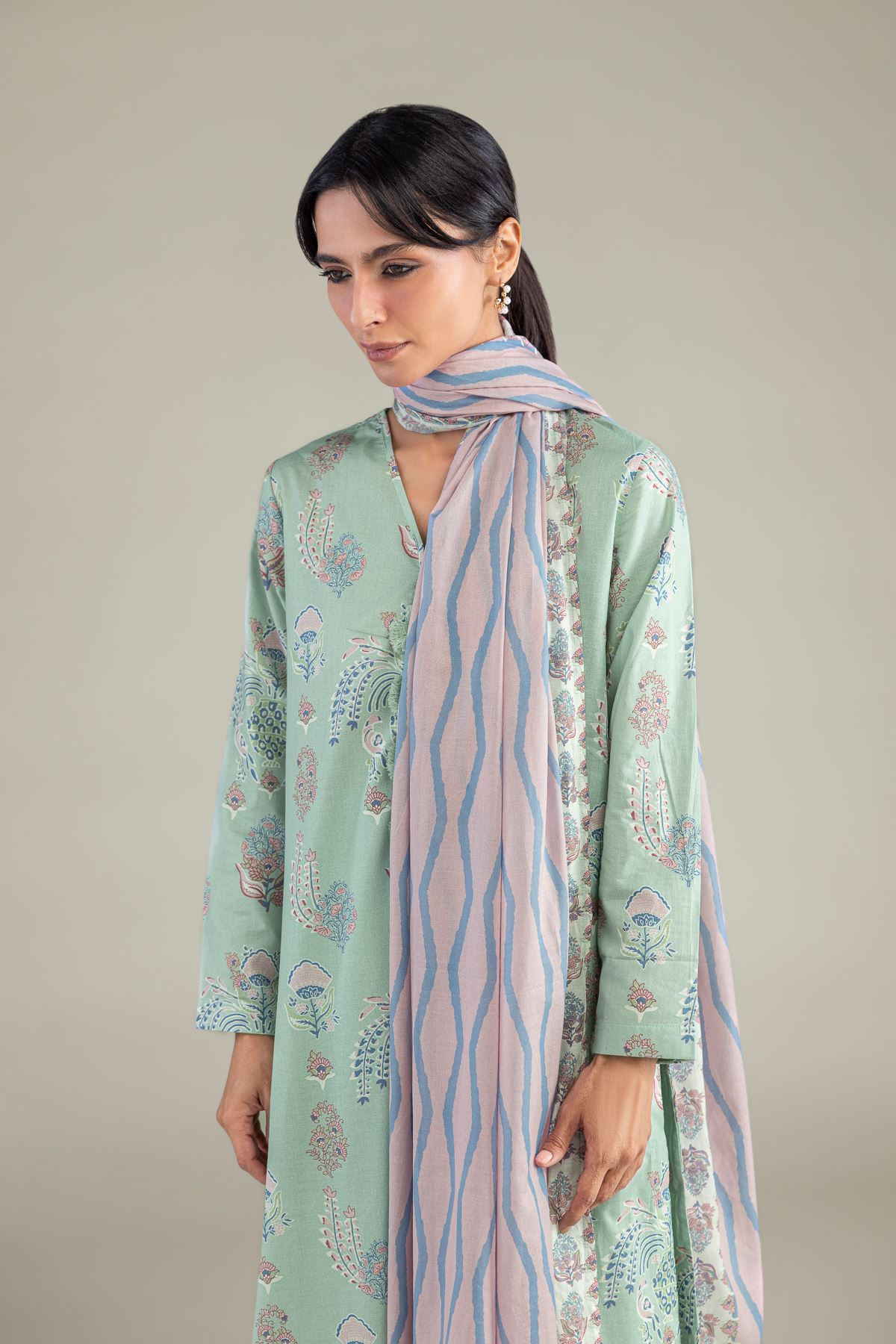 Printed Lawn Printed Lawn Dupatta - 1-26-102-A-F-VG