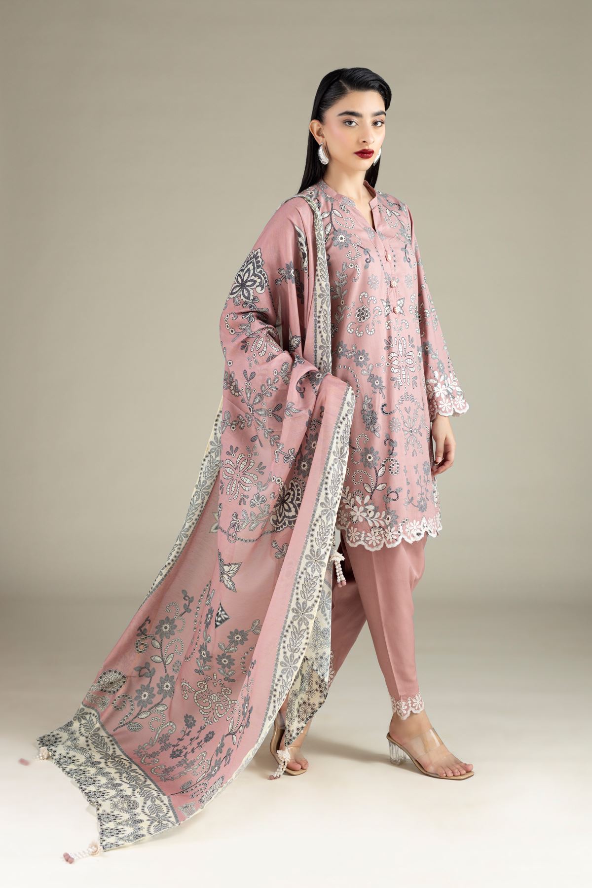 Printed Mesuri Dupatta - 25-04E43-02BA-VG