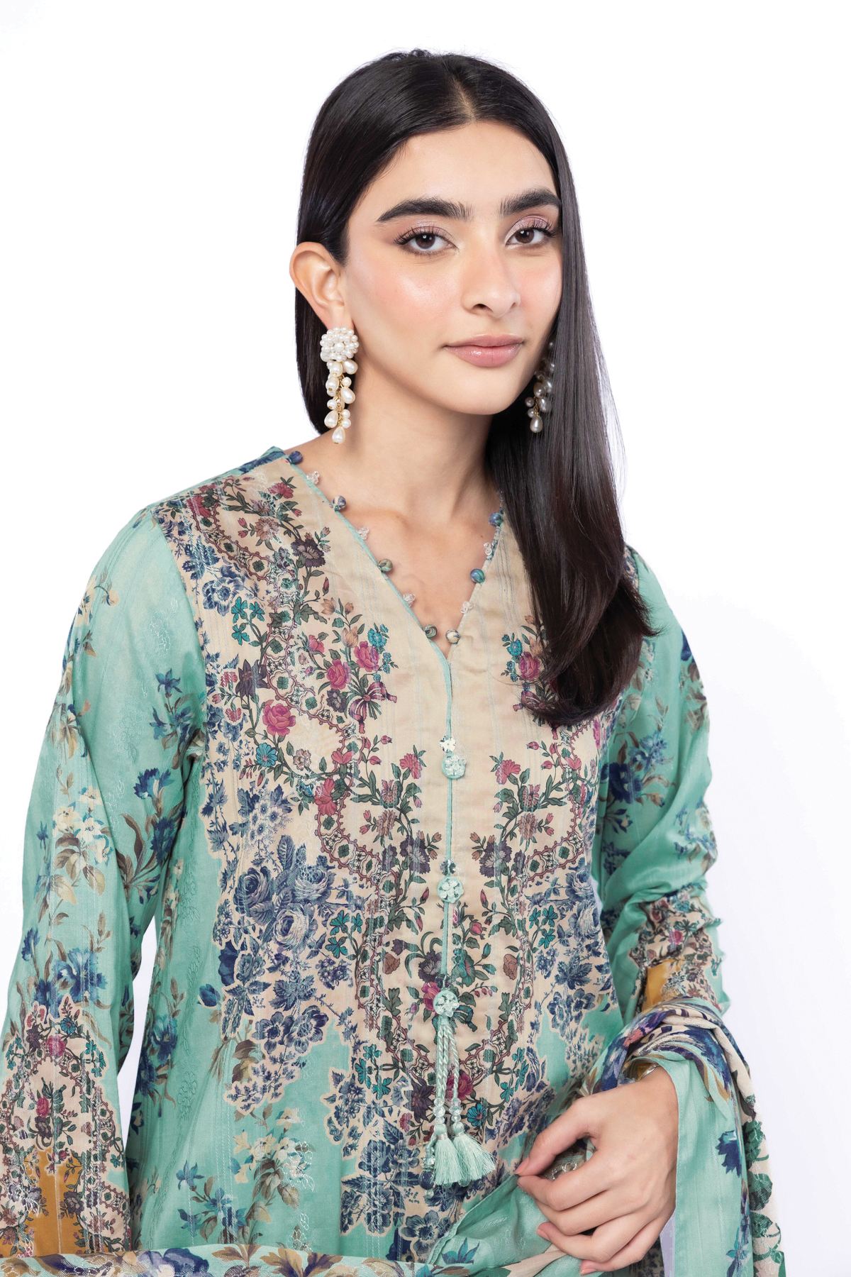 Printed Jacquard Fabrics 3 Piece - CA37B-VG