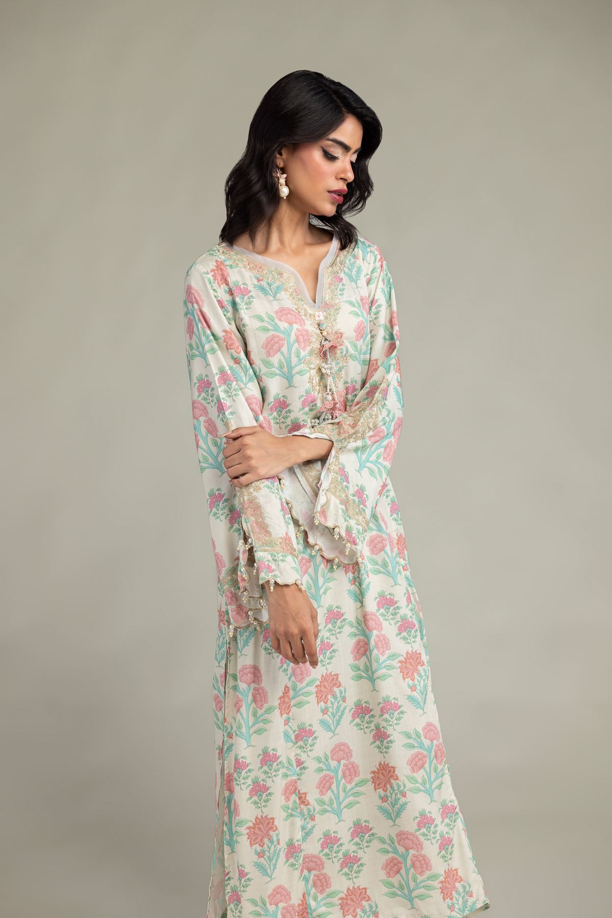 Embroidered Raw Silk Raw Silk Kurta - 1-26-301-B-I1-VG