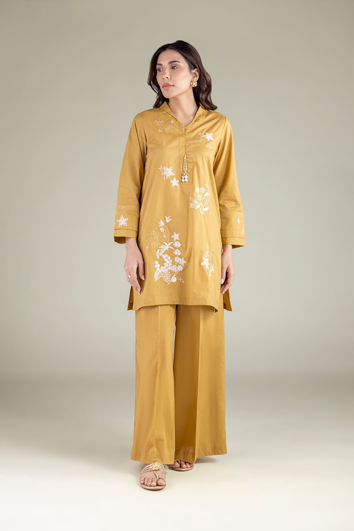 Embroidered Cambric Pants - 25-10-12E11-07TA-VG