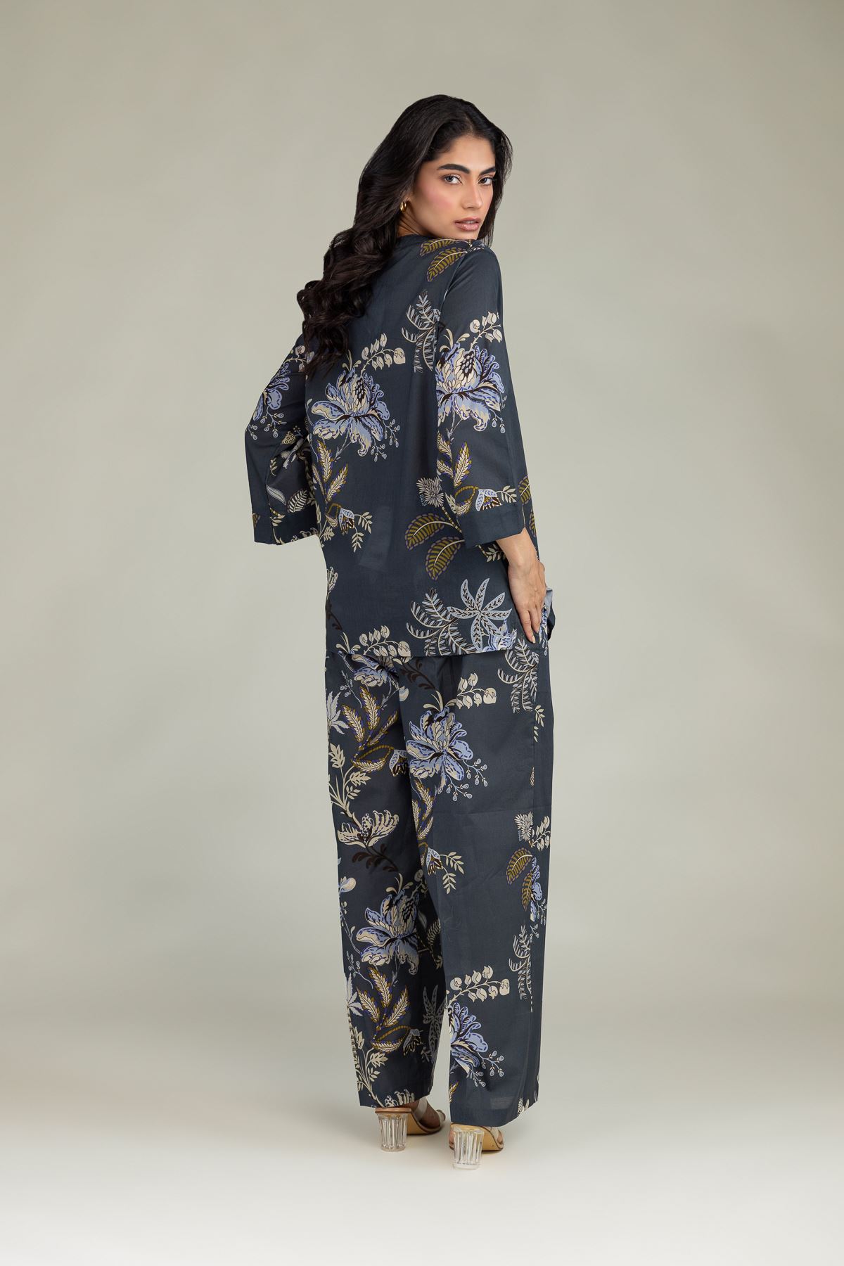 Printed Cambric Floral Cambric Tunic - 1-26-102-A-F-VG