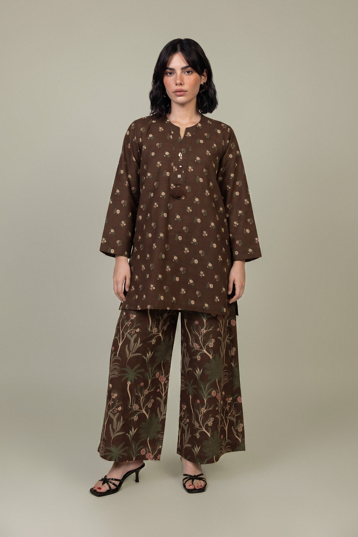 Printed Light Khaddar Tailored 2-Piece Set - 2-26-308-A-G1-VG