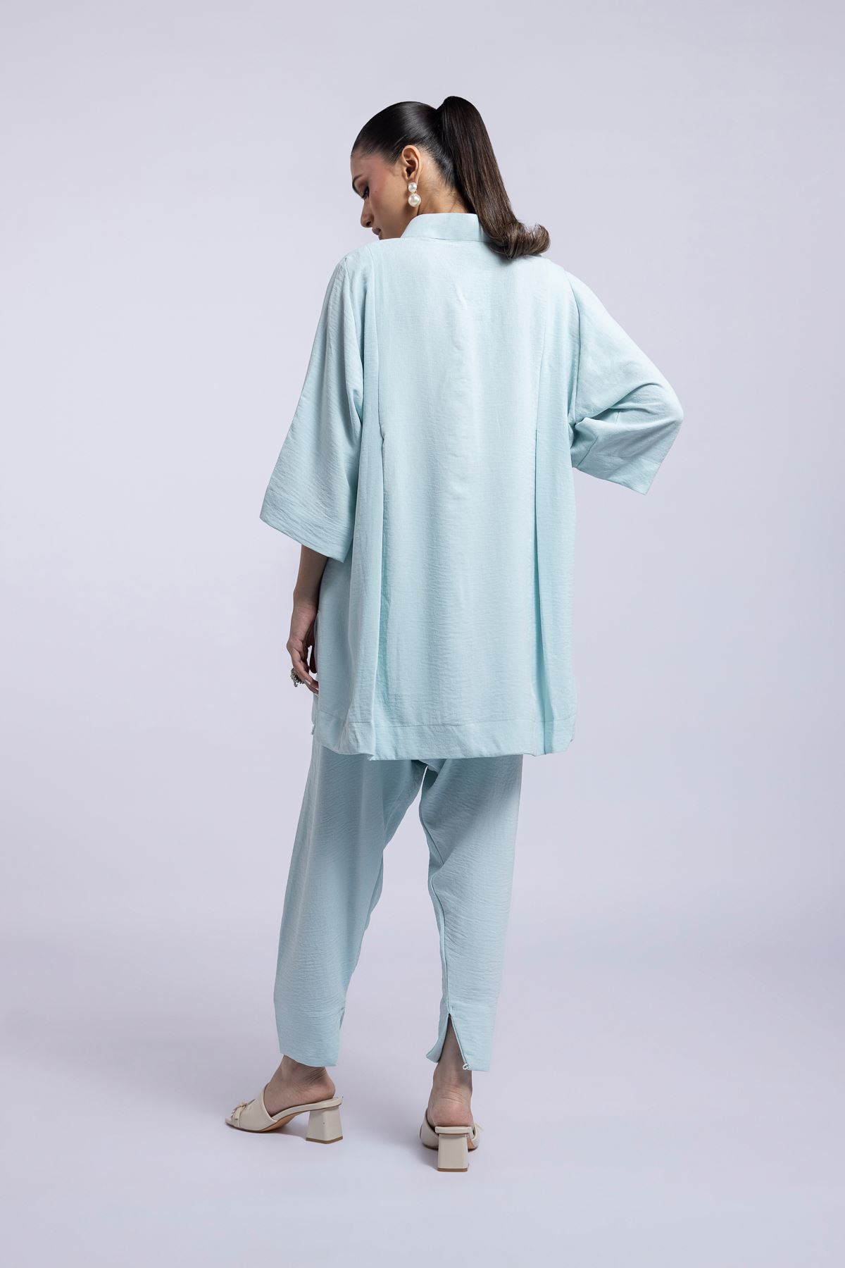 Dyed Pebble Kurta - 25-04E43-01TB-VG