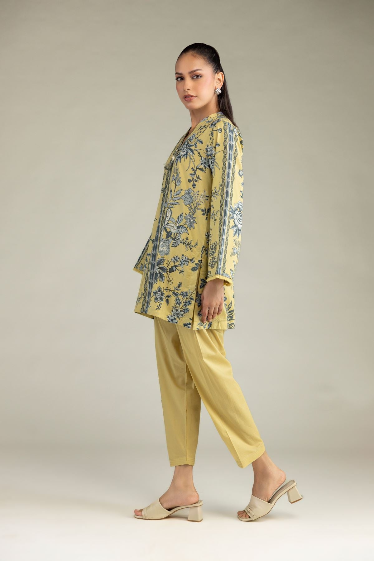 Printed Cambric Solid Cambric Shalwar - 1-26-102-A-F-VG