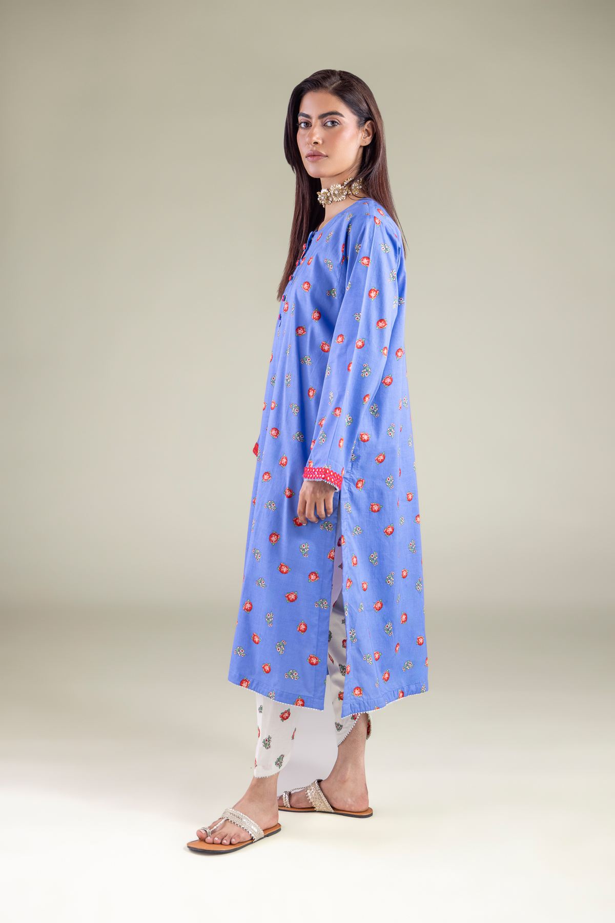 Embroidered Cambric Shalwar - 1-26-137-A-A-VG