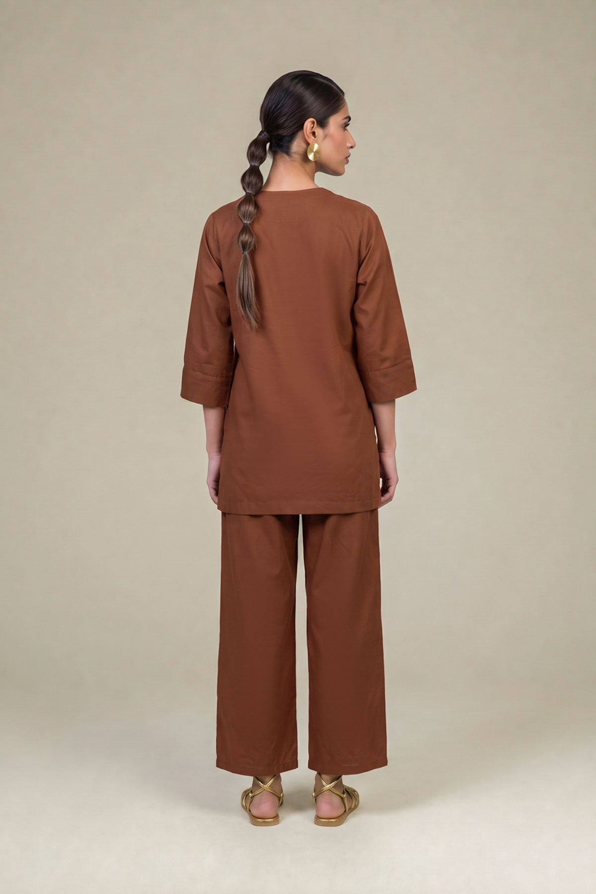 Dyed Cotton Dobby Tailored 2-Piece Set - 2-26-308-A-G1-VG