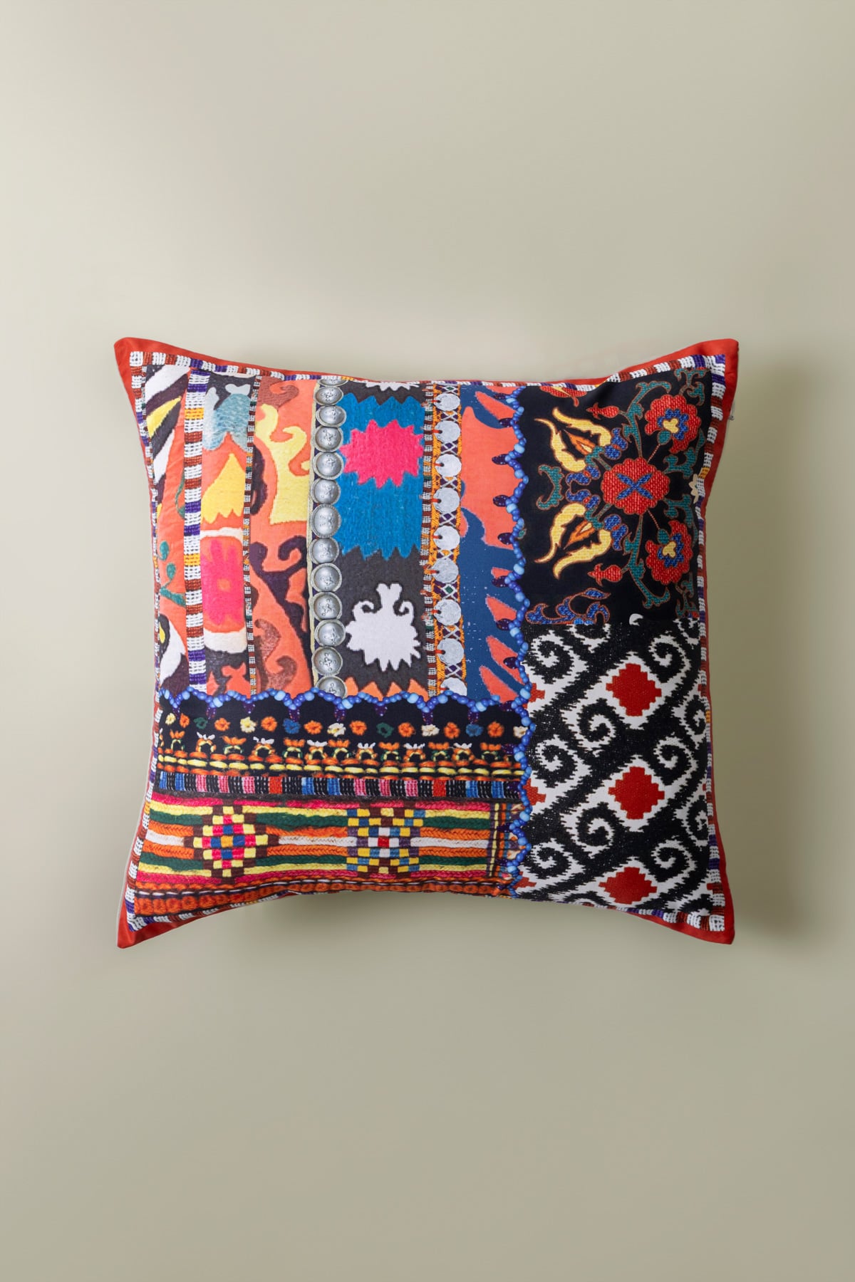 Printed Poly Sateen 16x16in Cushion Cover - 2-26-202-A-D-VG