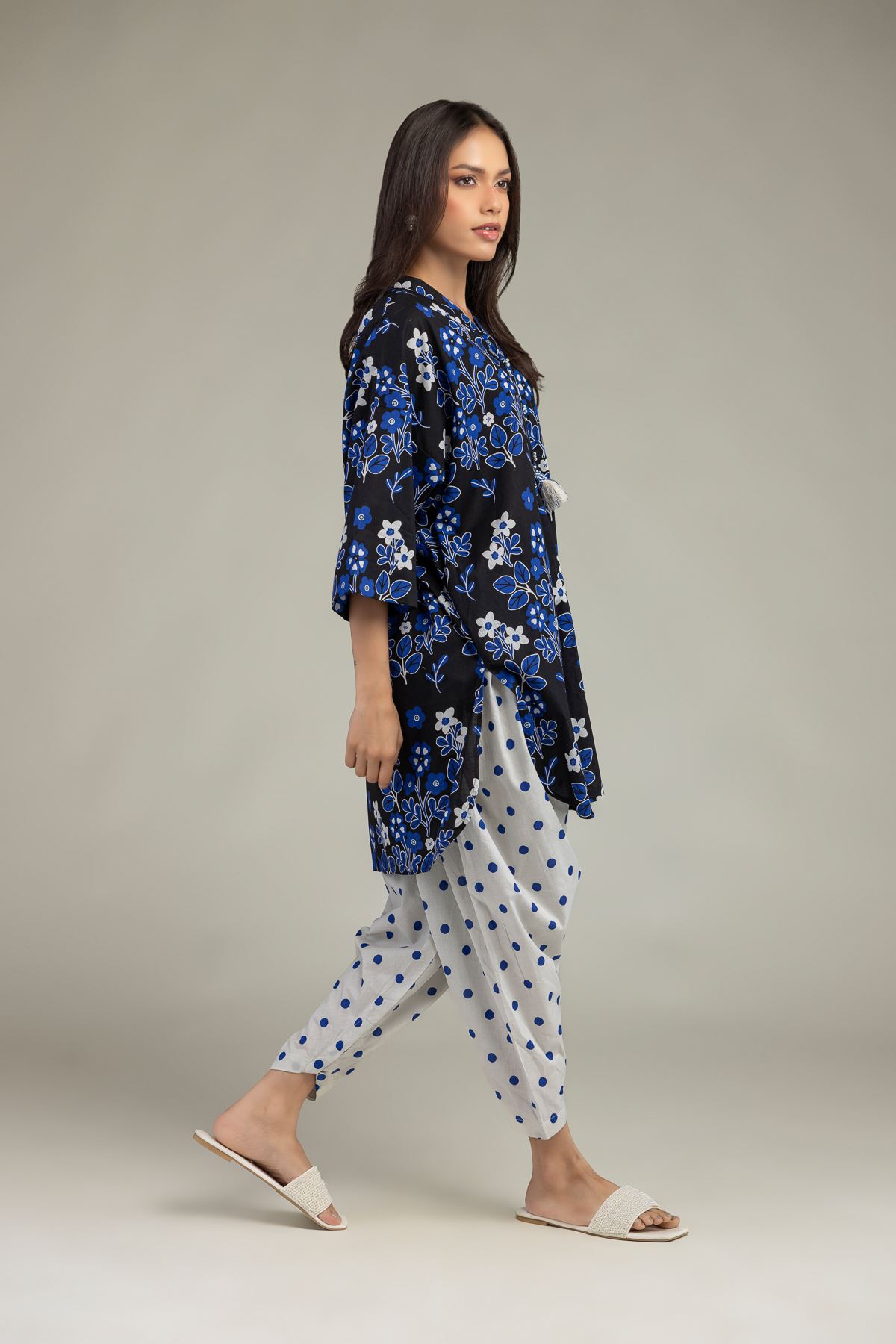Printed Cambric Printed Cambric Shalwar - 1-26-221-A-F1-VG