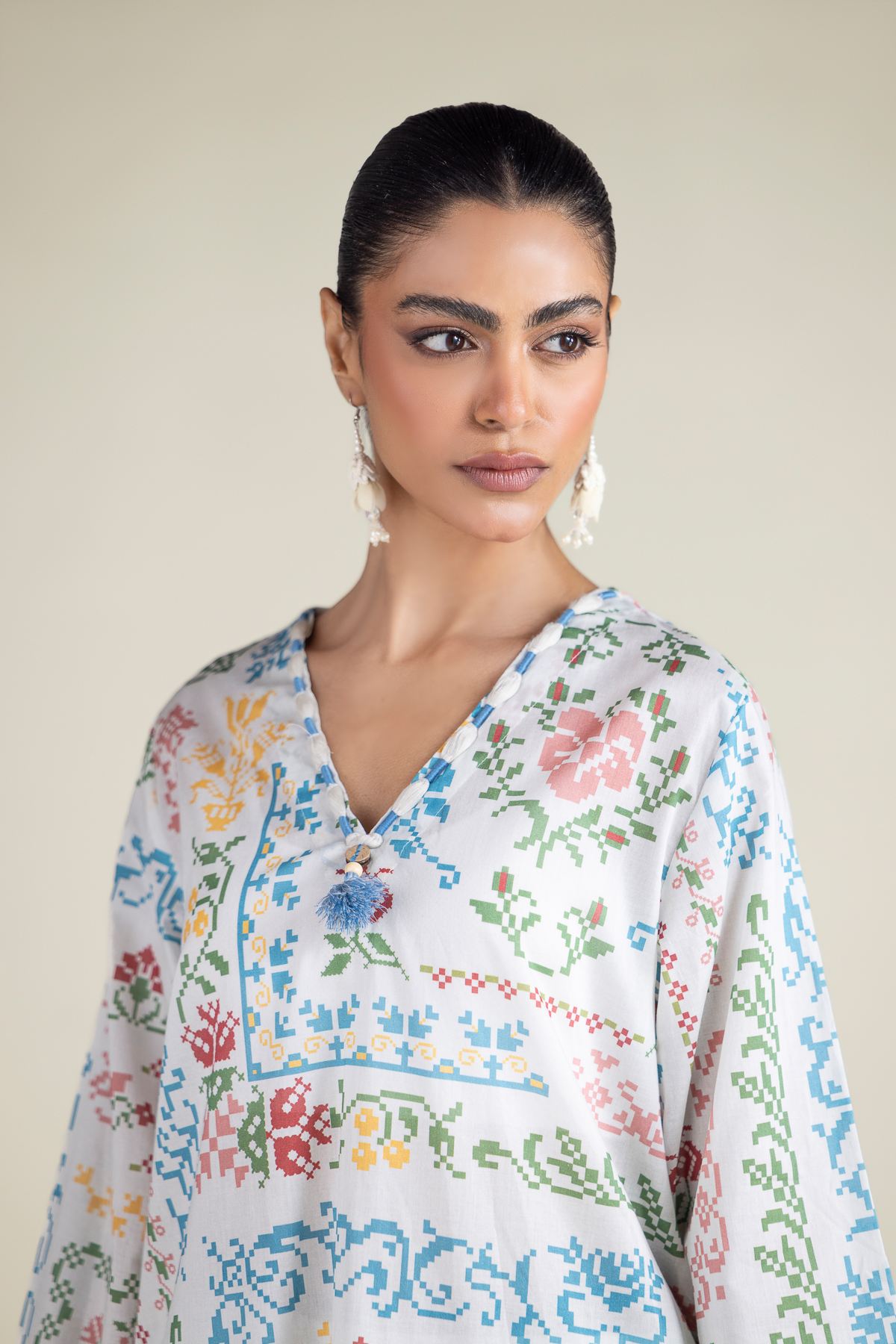 Printed Cambric Fabrics 2 Piece | Top and Bottom - A11-26-117FF1-VG
