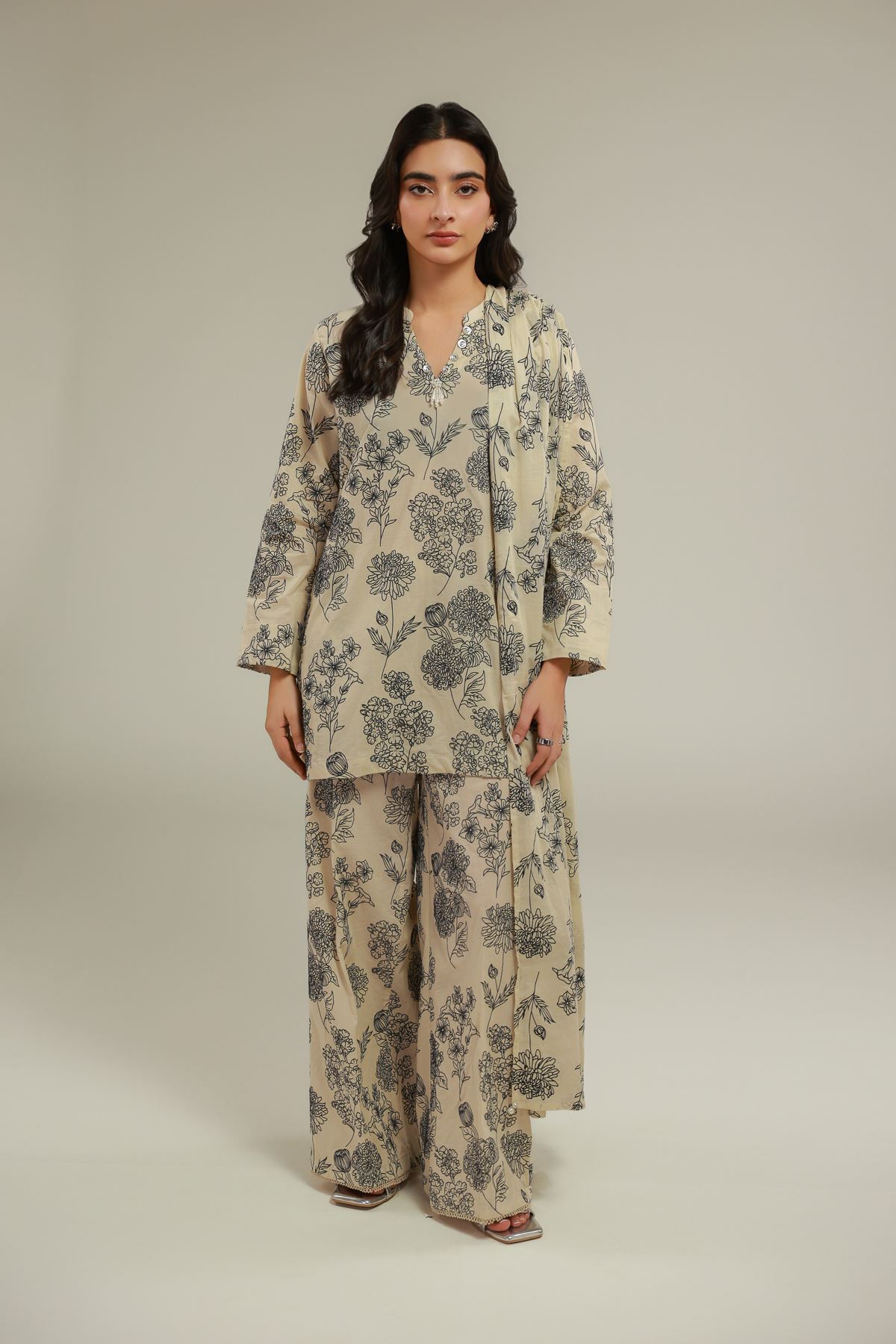 Lawn Printed Lawn Dupatta - 1-26-119-C-G-VG