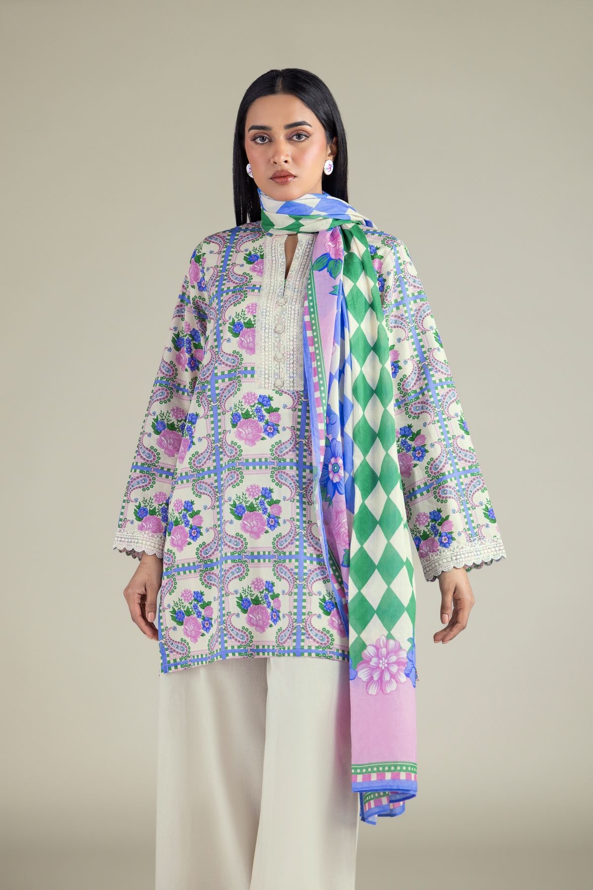 Embroidered Lawn Lawn Tailored Set - T-A11-26-113FA1-VG