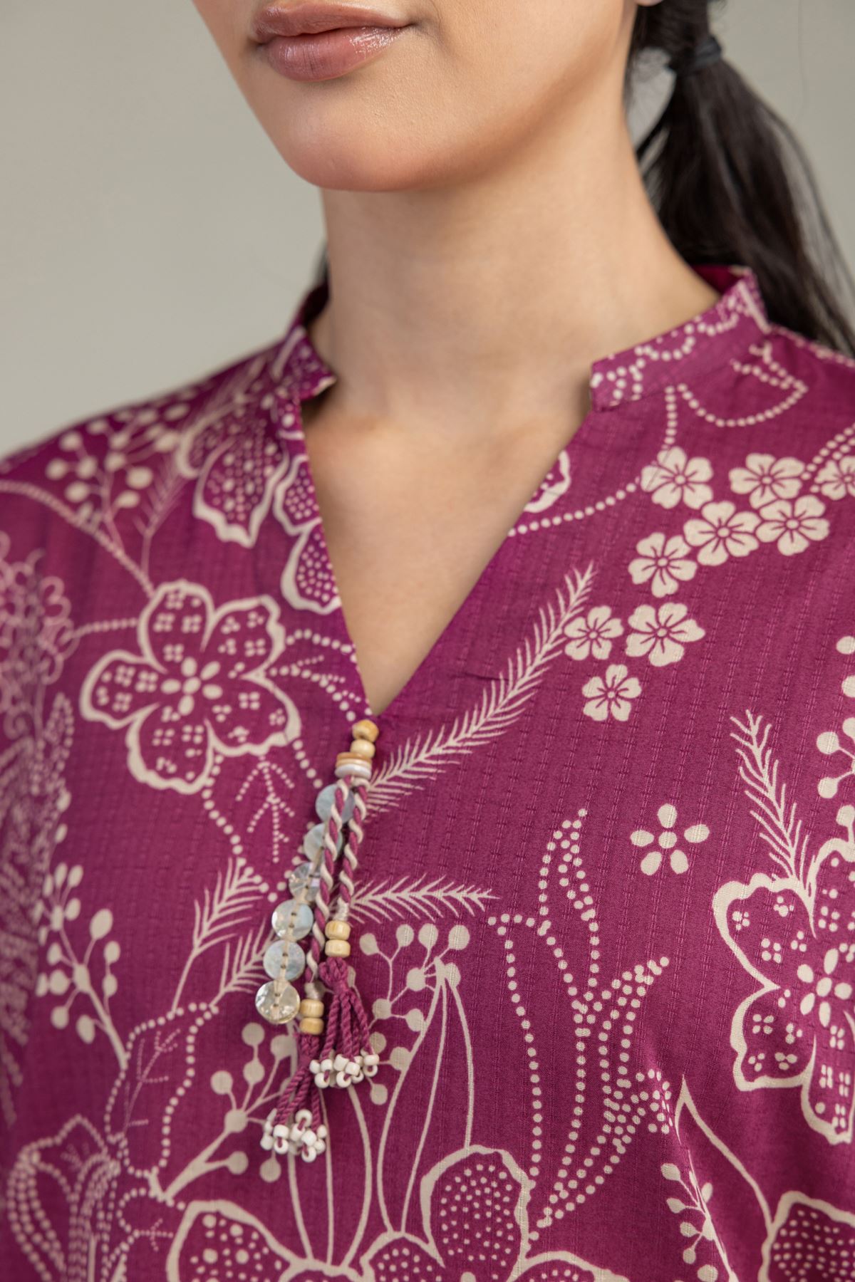 Printed Cotton Dobby Short Floral Kurta - 1-26-212-A-E1-VG