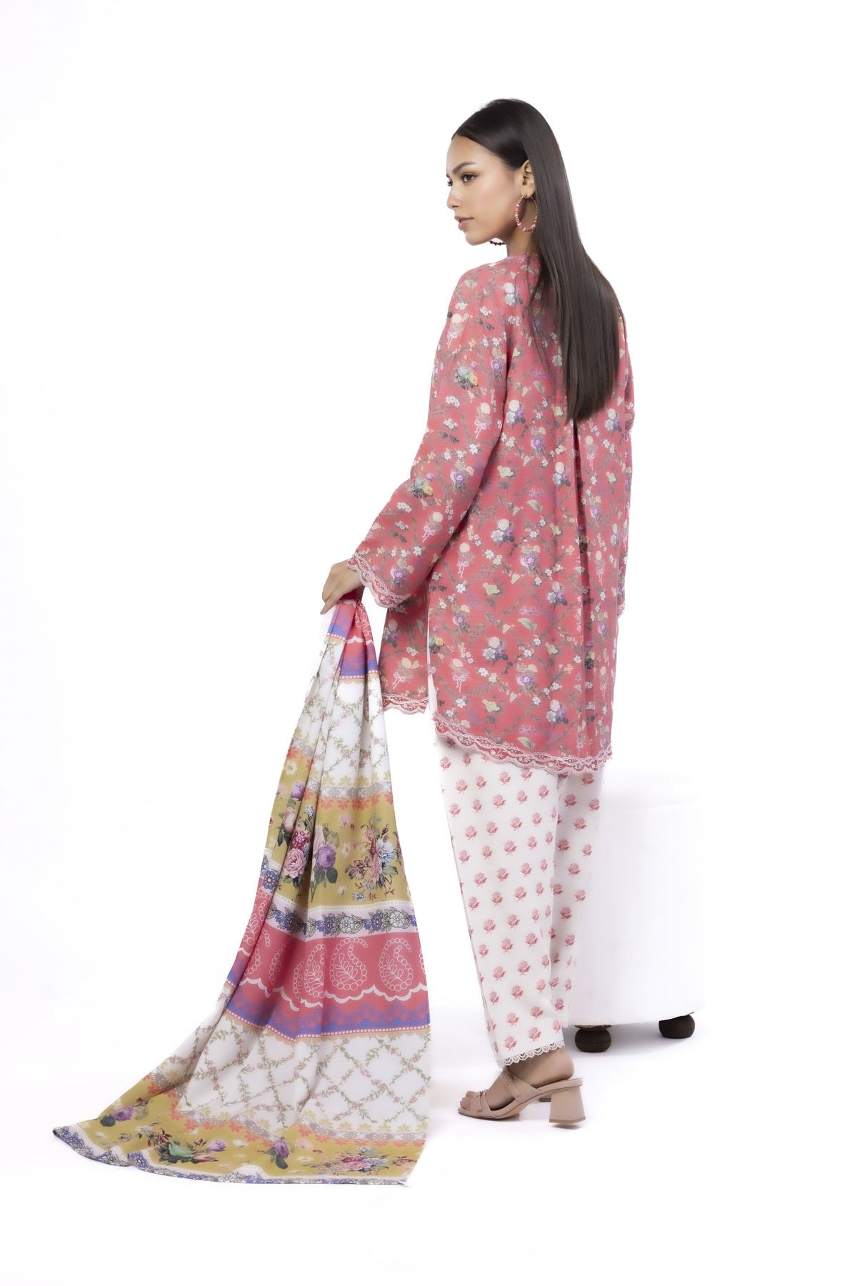 Embroidered Blended Khaddar Fabrics 3 Piece - KW38A-VG