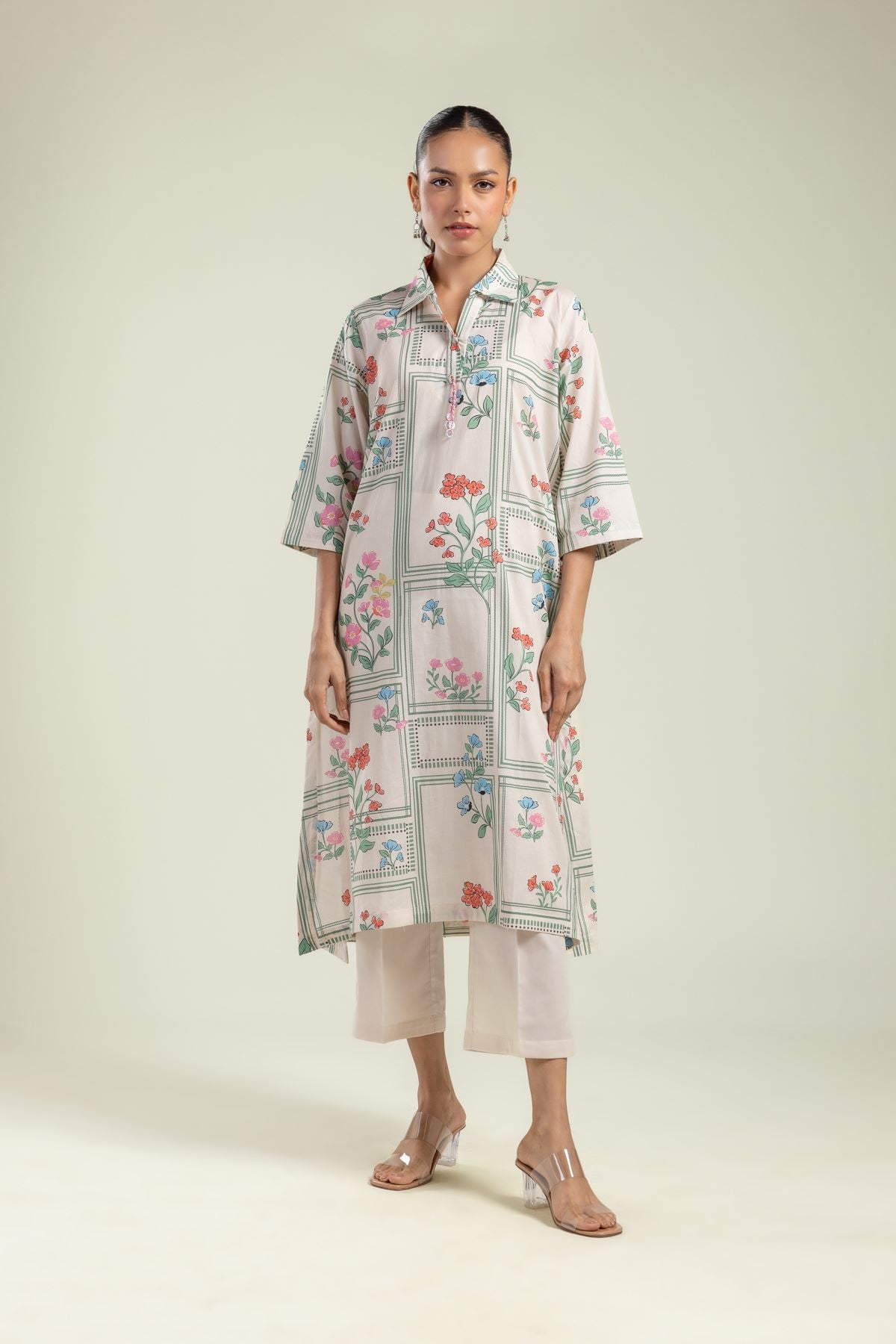 Printed Cambric Pants - 1-26-201-A-J-VG